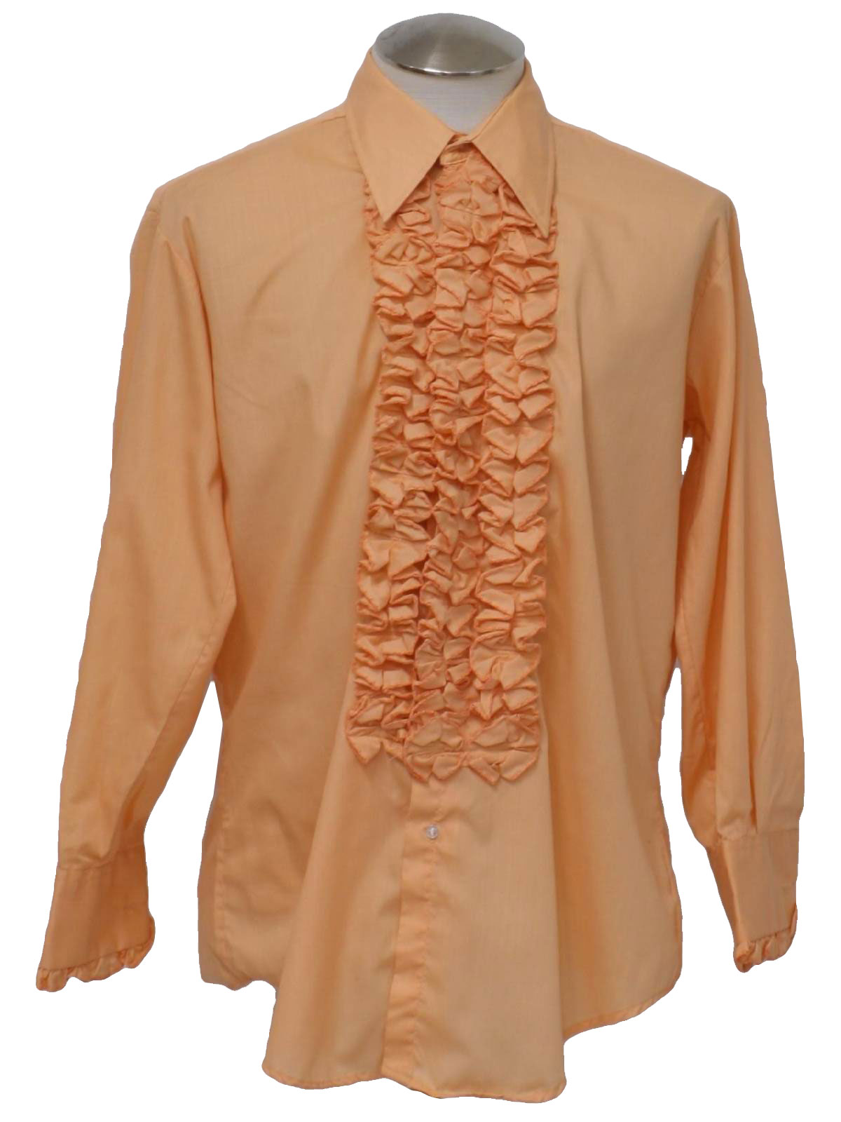 Vintage 1970's Shirt: 70s -After Six- Mens sherbet orange background ...