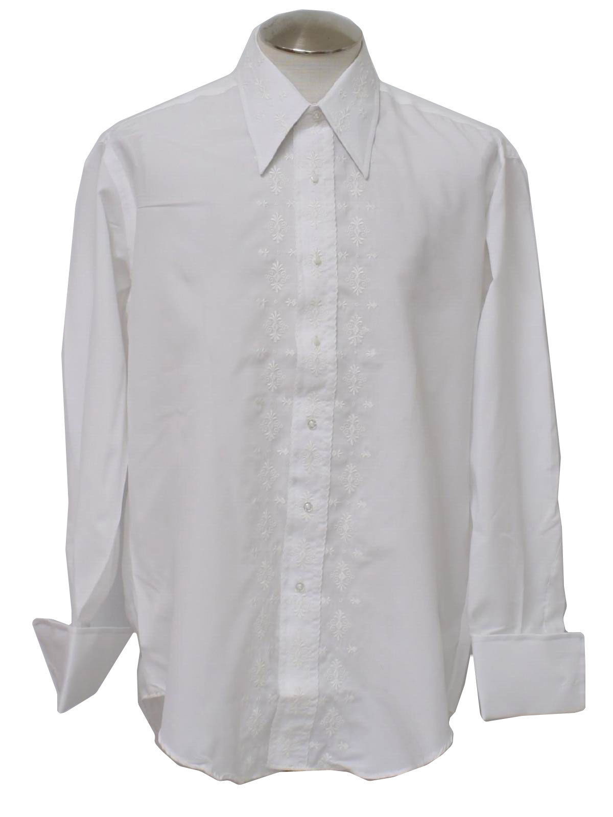 1970's Shirt (After Six): 70s -After Six- Mens white background