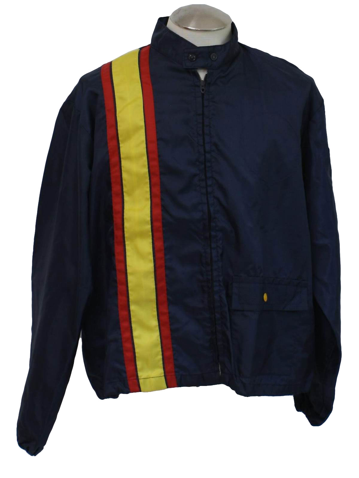 70s Retro Jacket: 70s -no label- Mens midnight blue, yellow and red ...