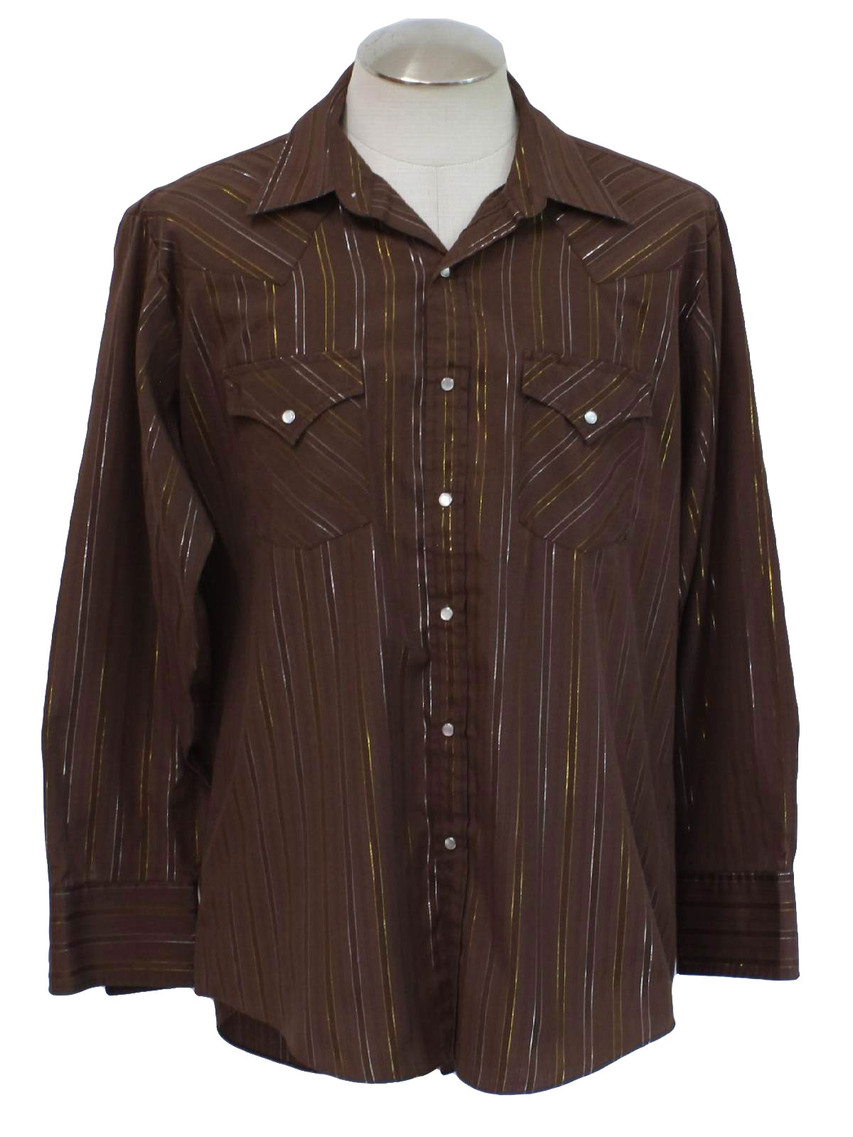 1980's Western Shirt (Ely Cattleman): 80s -Ely Cattleman- Mens brown ...