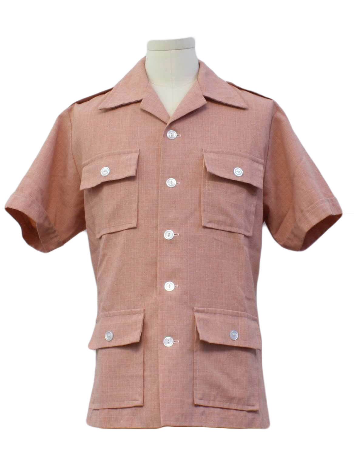 safari shirt with epaulets