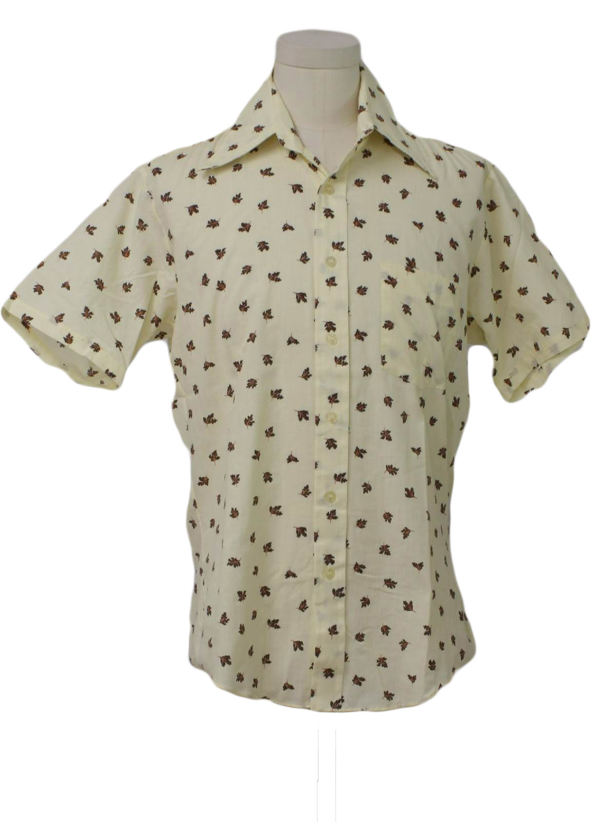 1970's Vintage Kings Road Shirt: 70s -Kings Road- Mens cream background ...