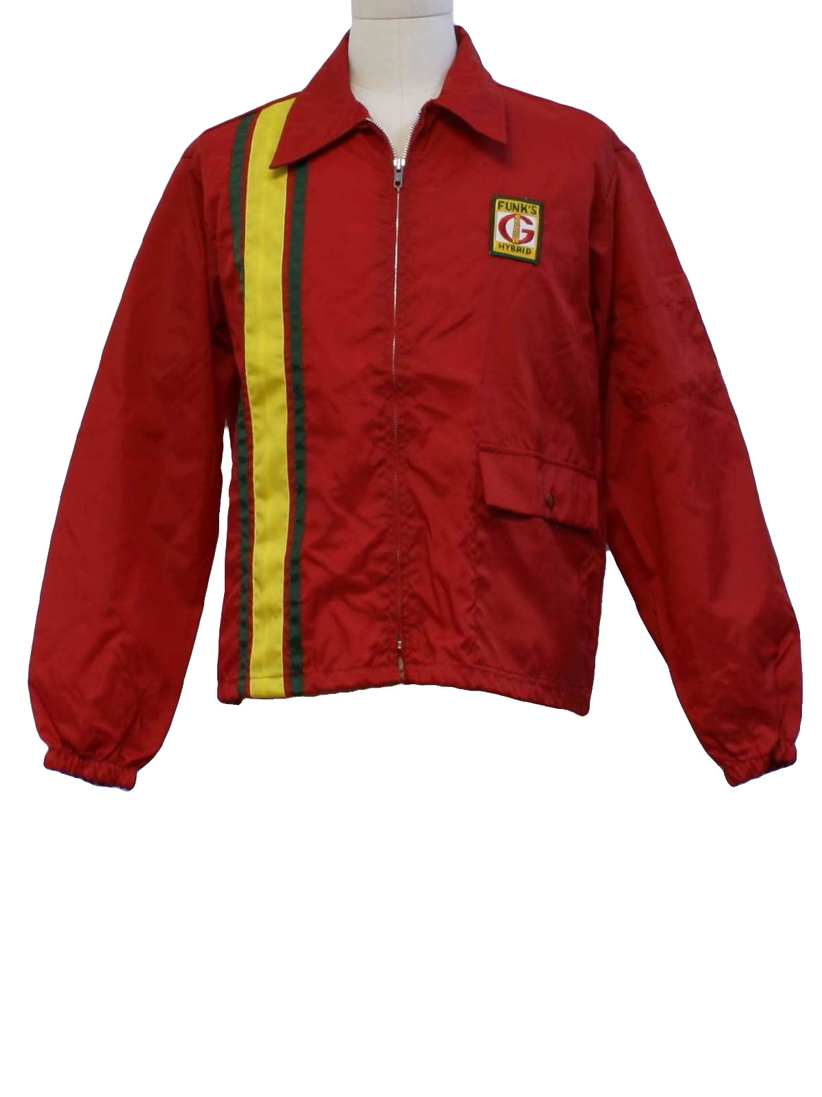 1970's Retro Jacket: 70s -Swingster- Mens dark red, yellow and dark ...