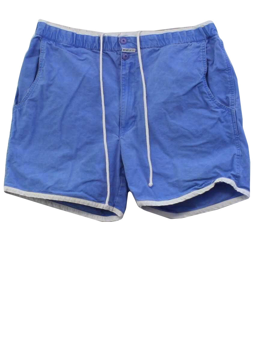 Rough Cut 1980s Vintage Shorts: 80s -Rough Cut- Mens blue with white ...