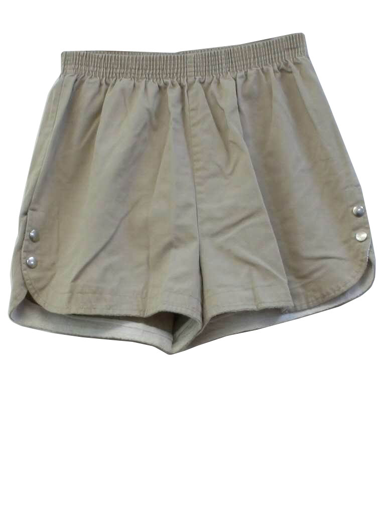 Retro Eighties Shorts: 80s -Premier Editions- Womens khaki tan ...