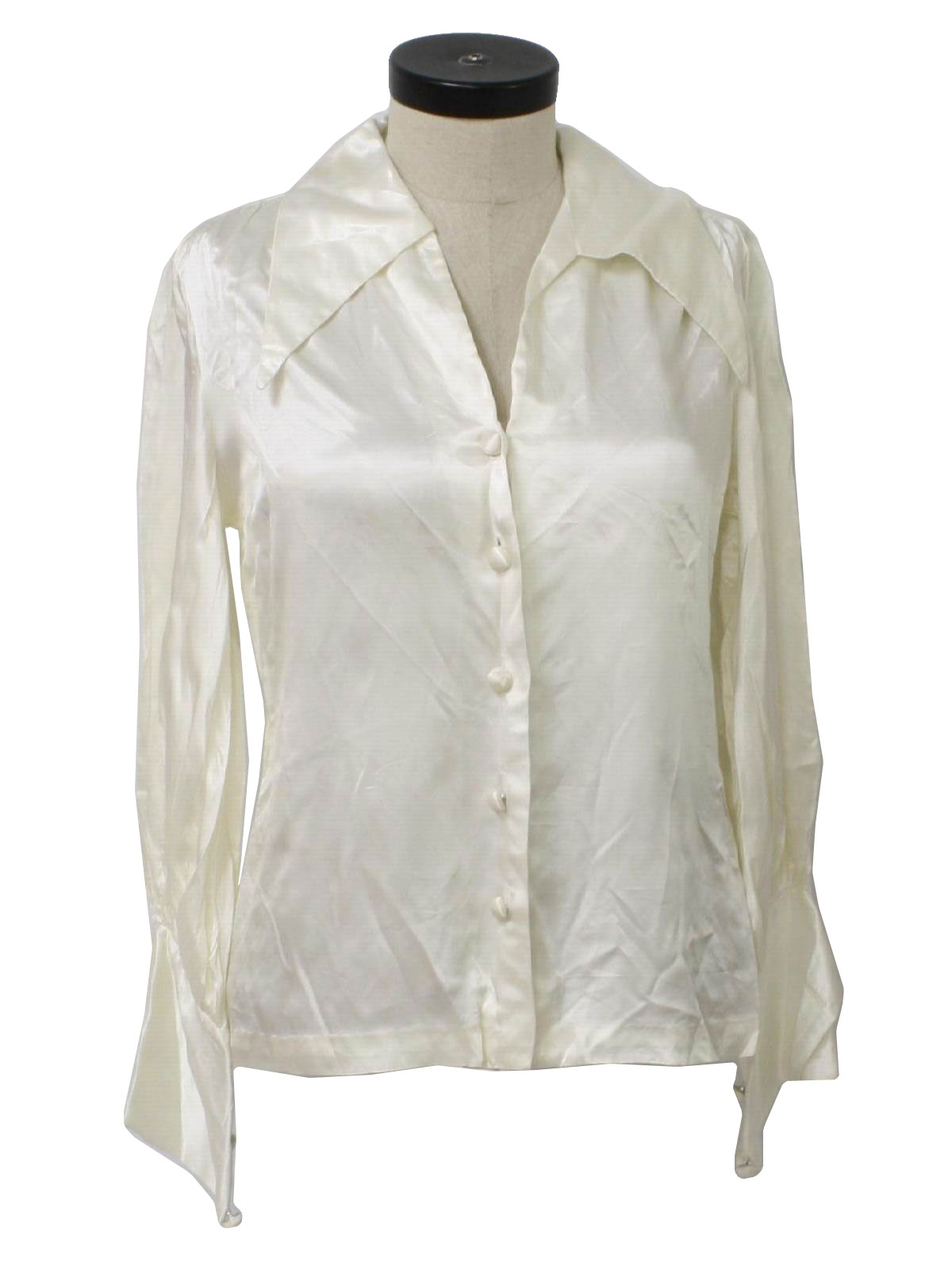 Vintage 1960's Shirt: late 60s -Jami Originals- Womens white background ...