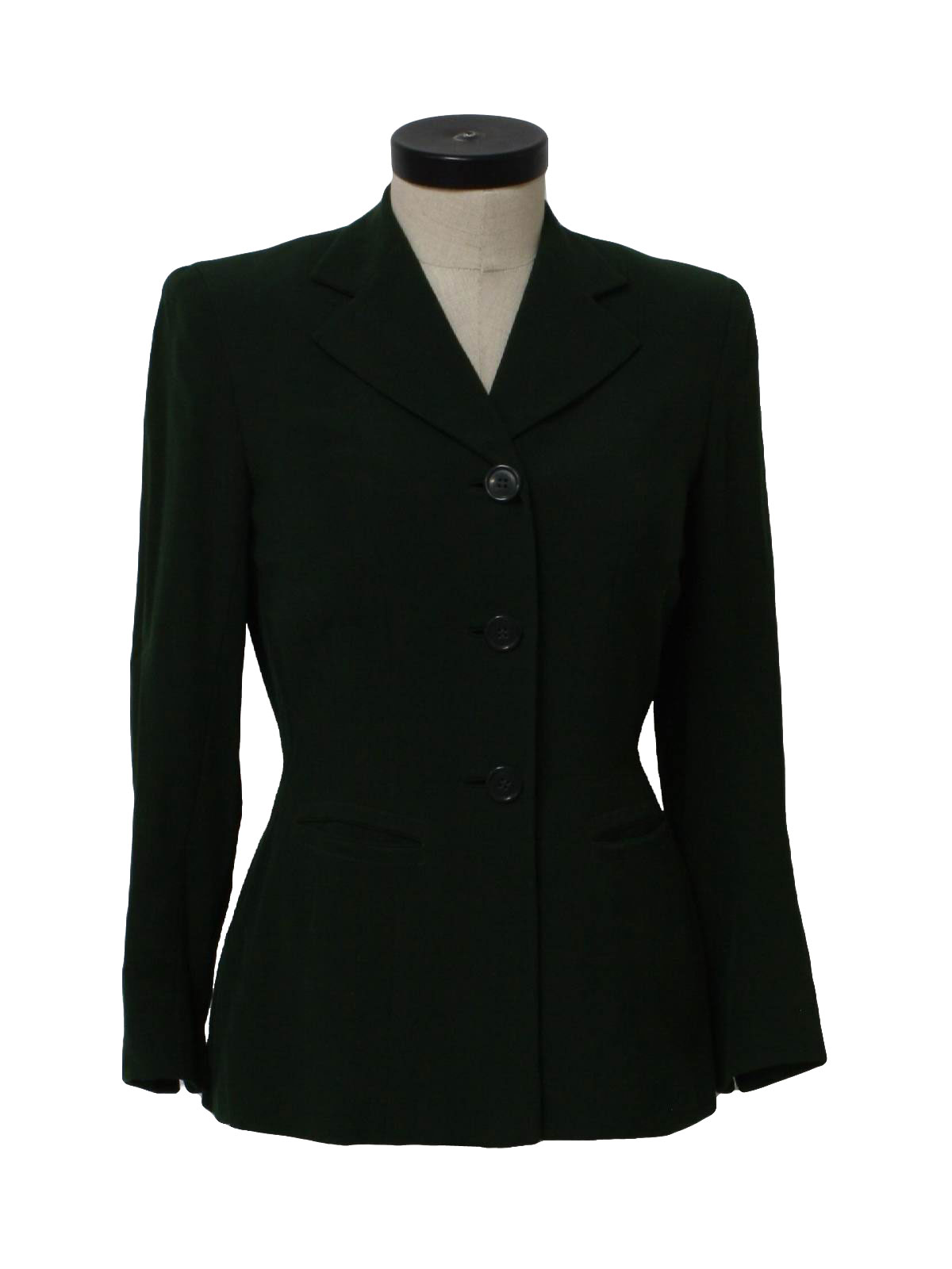 40s Jacket (I.Magnin and Co): 40s -I.Magnin and Co- Womens deep green ...