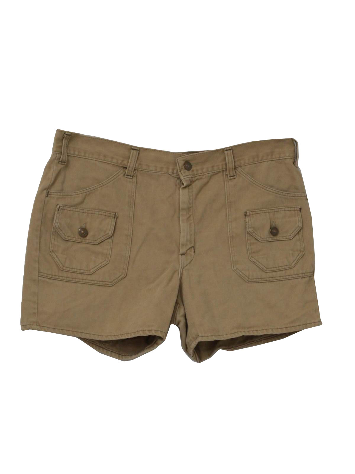 70s Vintage Missing Label Shorts: Late 70s -Missing Label- Mens tan ...