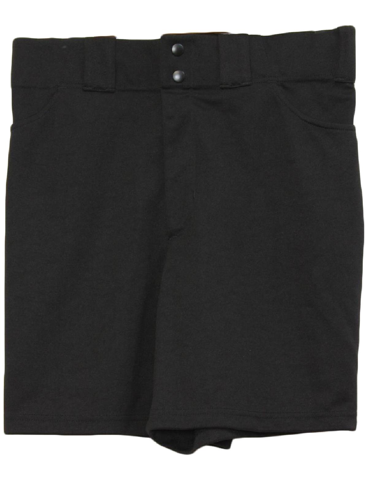 90's Vintage Shorts: 90s -Missing Label- Mens black stretch nylon ...