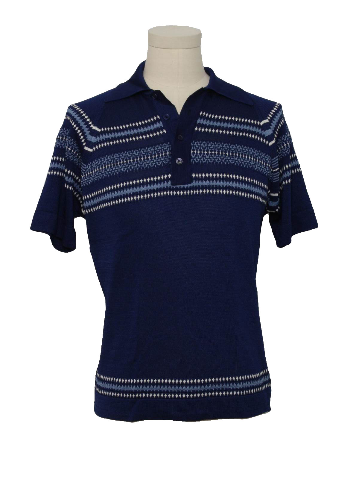 Download 70s Retro Knit Shirt: 70s -Puritan- Mens navy blue ...