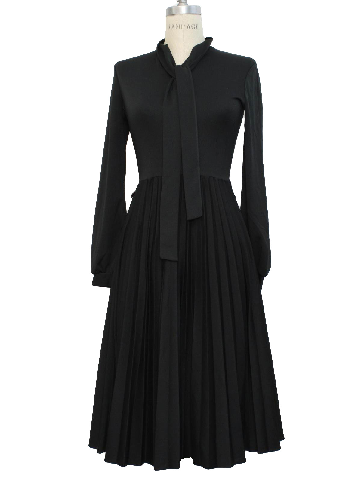 1970's Dress (Missing Label): 70s -Missing Label- Womens black ...