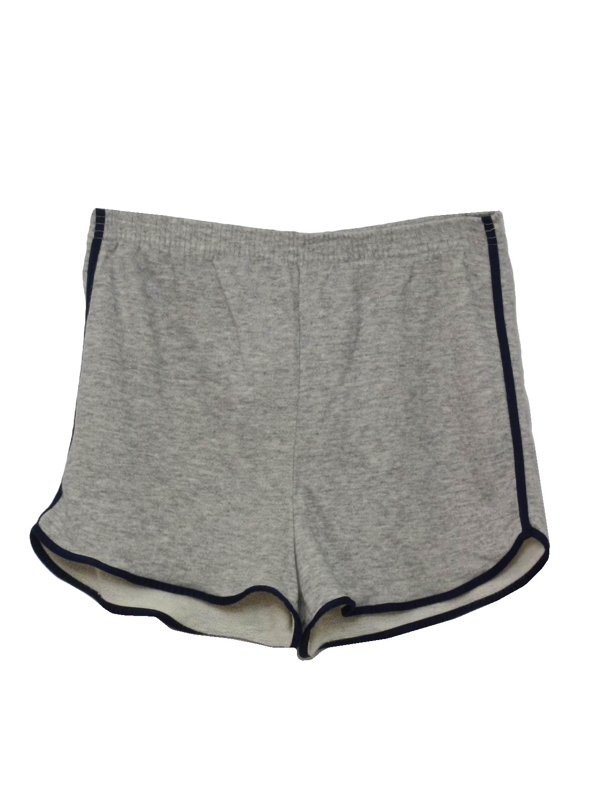 Seventies Vintage Shorts: 70s -Sportswear- Mens grey polyester, cotton ...