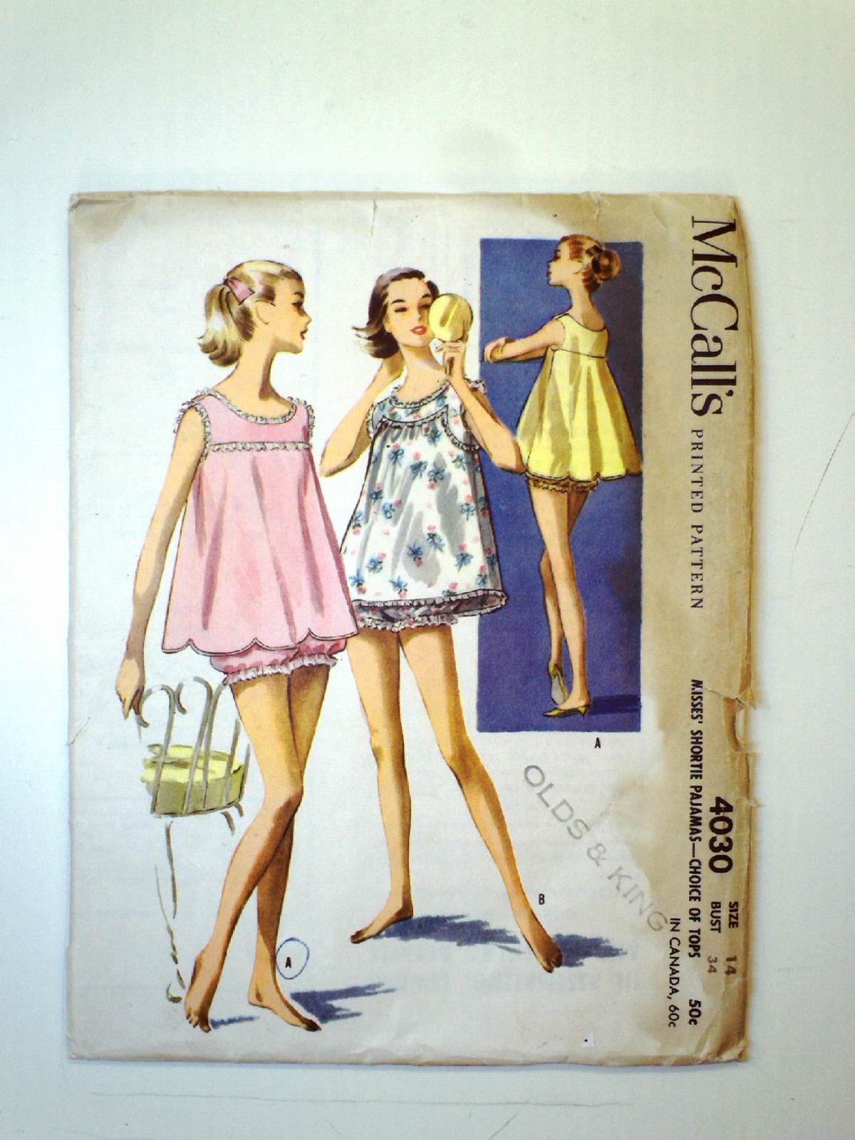 Retro 1950s Sewing Pattern: 50s -McCalls Pattern No. 4030- Womens ...