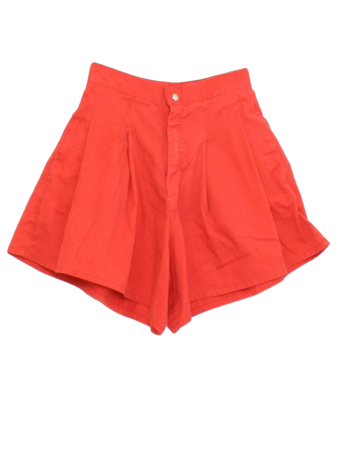 1980s Vintage Shorts: 80s -Pretty Victory- Womens red polyester and ...