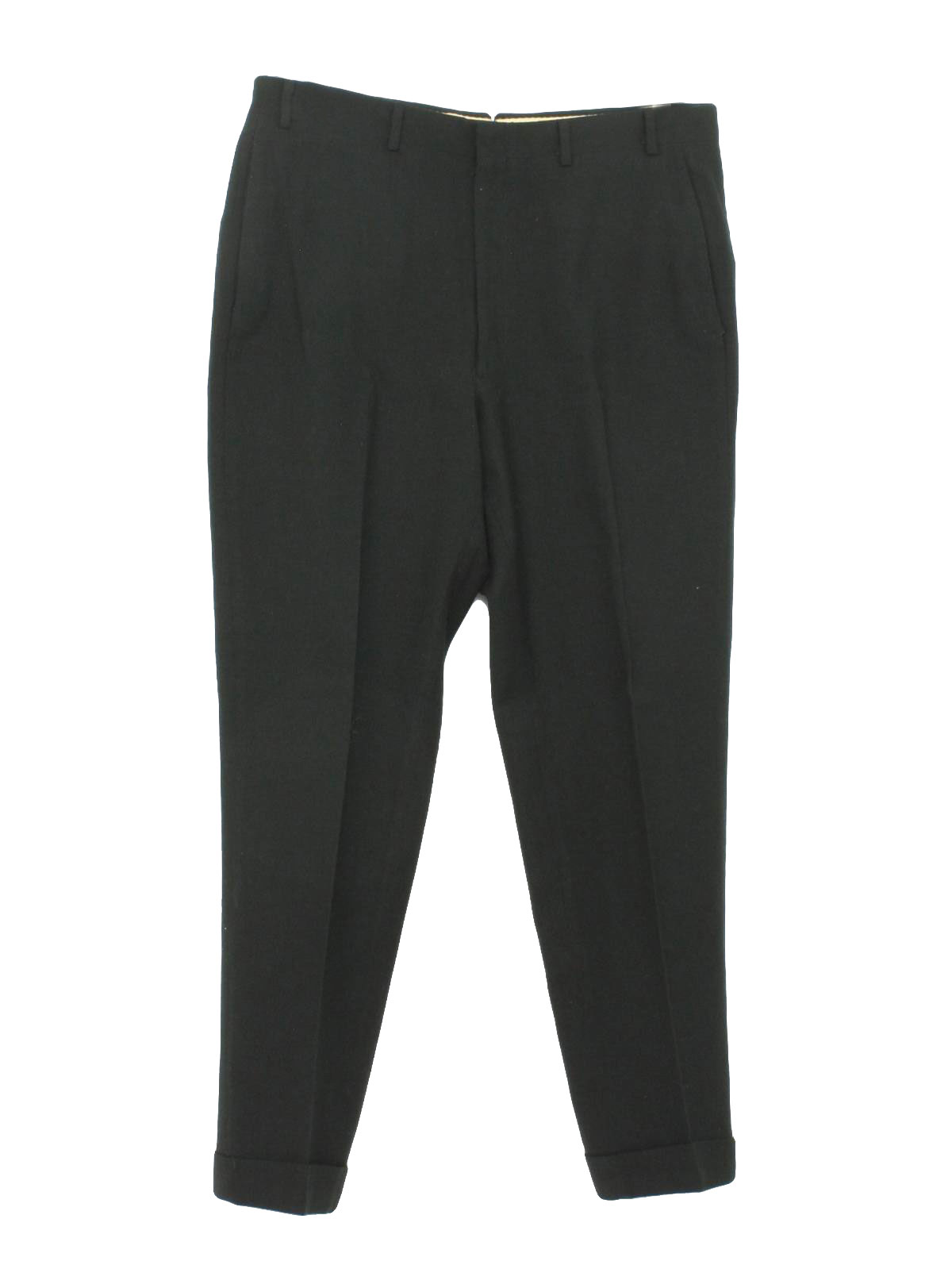 Retro 60s Pants (Missing Label) : late 60s -Missing Label- Mens black ...