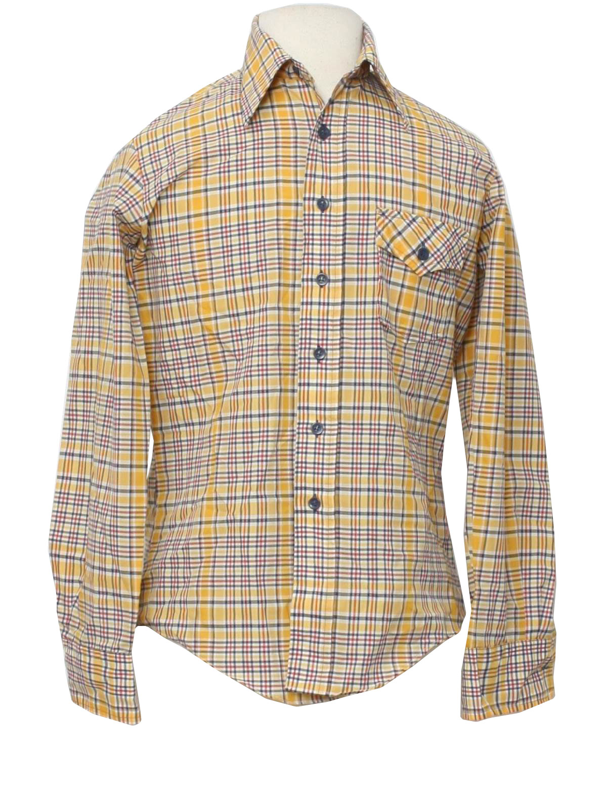 Retro Seventies Shirt: 70s -Keen Shirts- Mens shaded yellow, white ...