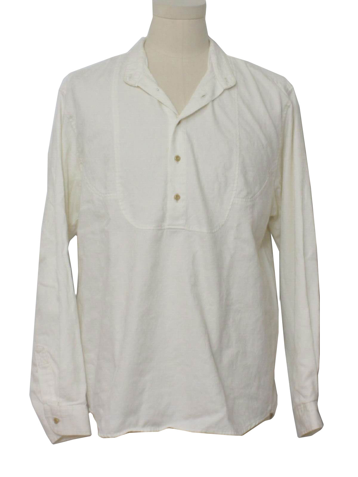Western Shirt: 90s -Wah frontier- Mens 19th century western style cream ...