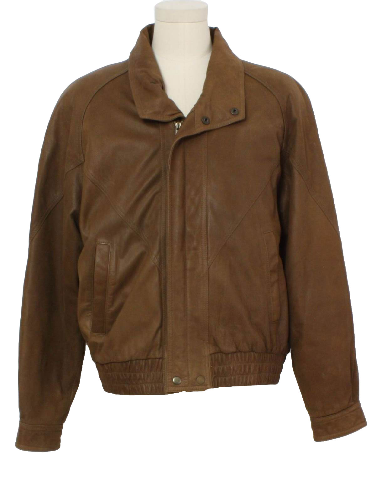 Retro 1980's Leather Jacket (U 2) : 80s -U 2- Mens light brown soft ...