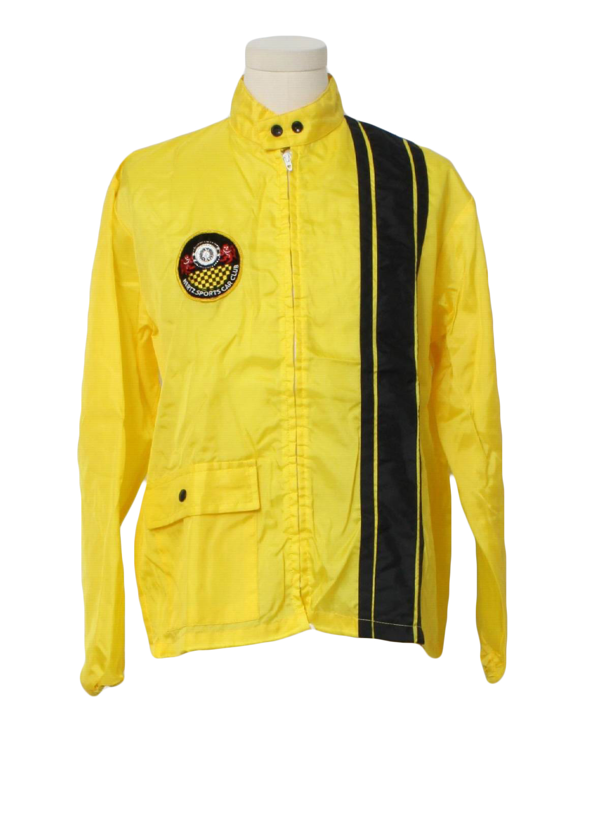 Retro 80's Jacket: 80s -no label- Mens sunny yellow background and