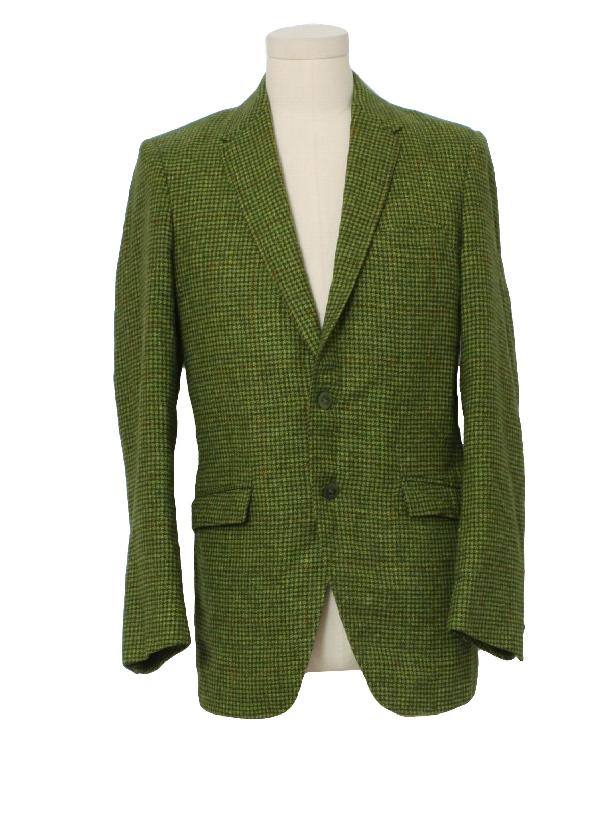 60s Vintage Fashion Bar Jacket: 60s -Fashion Bar- Mens shaded green and ...