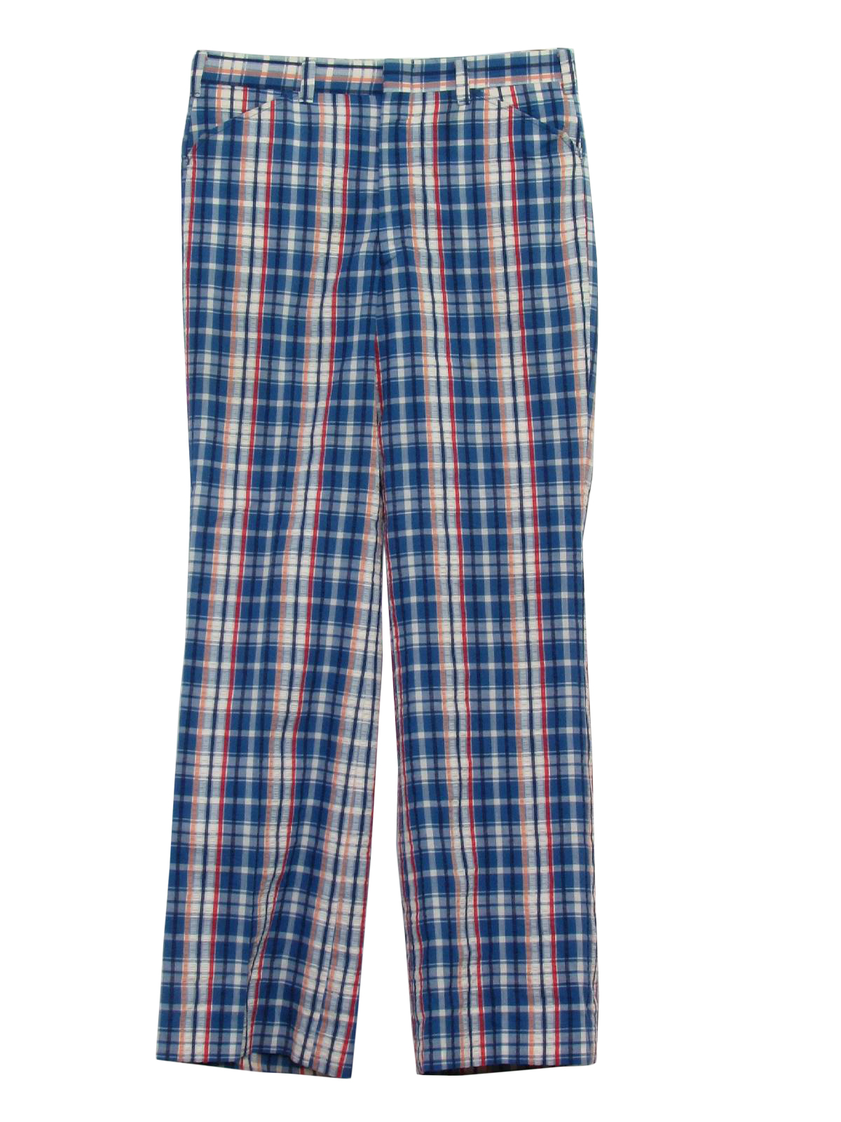 70's Vintage Pants: 70s -lee- Mens shaded blue, white, red and peach ...