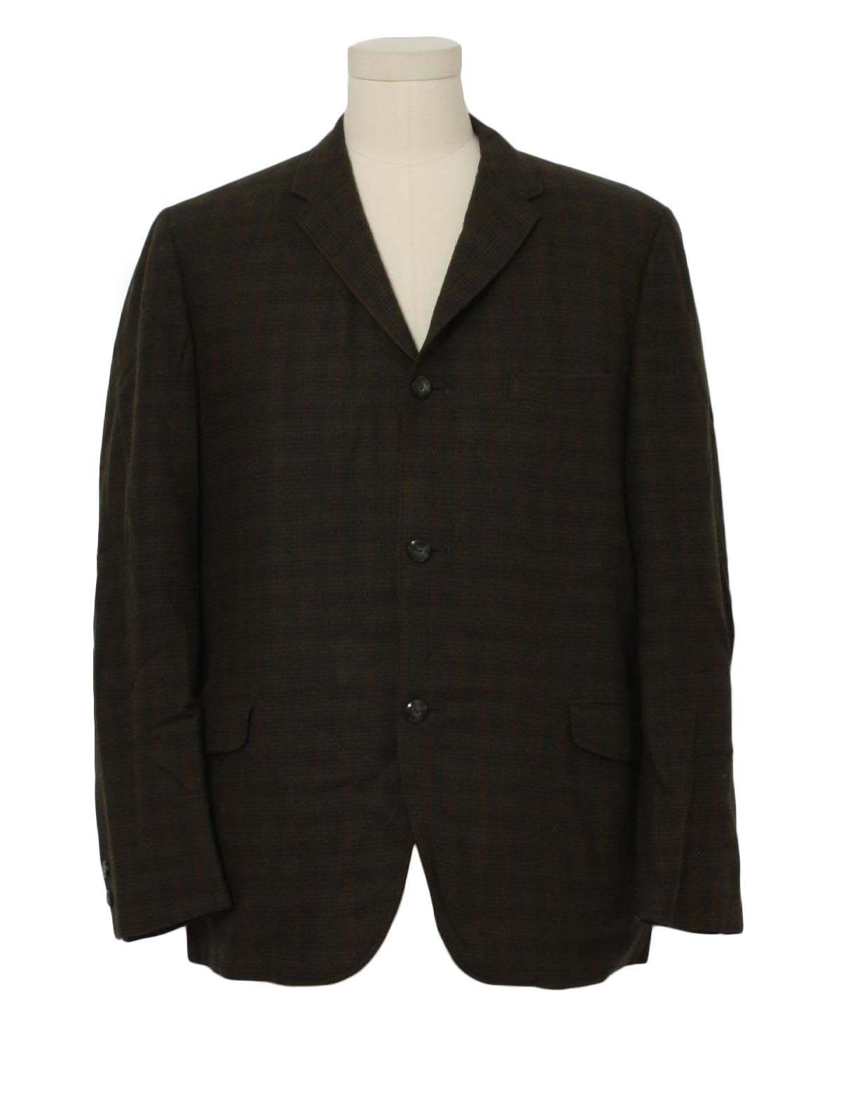 Retro 1960s Jacket: 60s -Foreman and Clark- Mens shade brown, green and ...