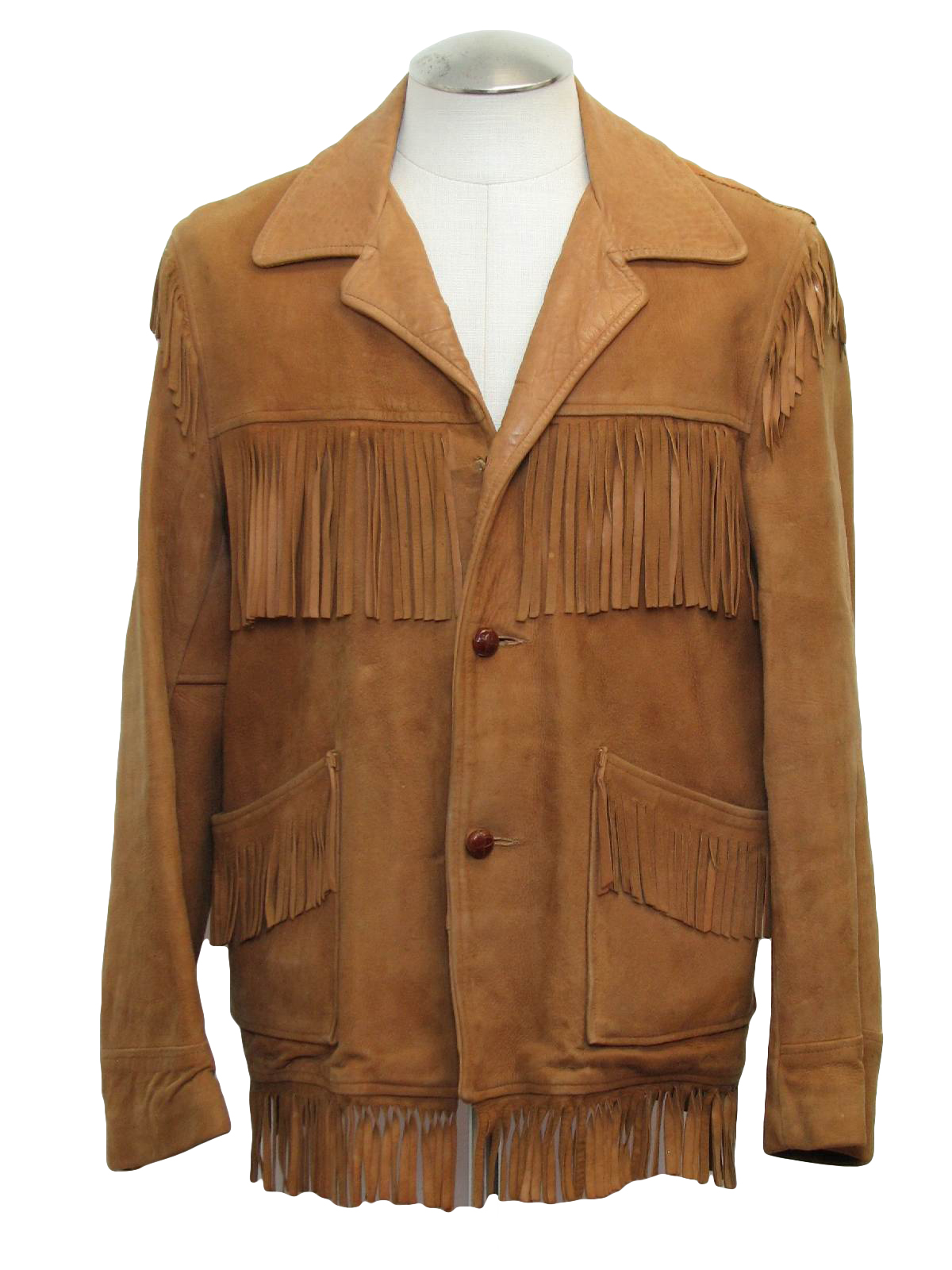 Vintage 1960s Leather Jacket: 60s -No Label- Mens tan soft deerskin ...