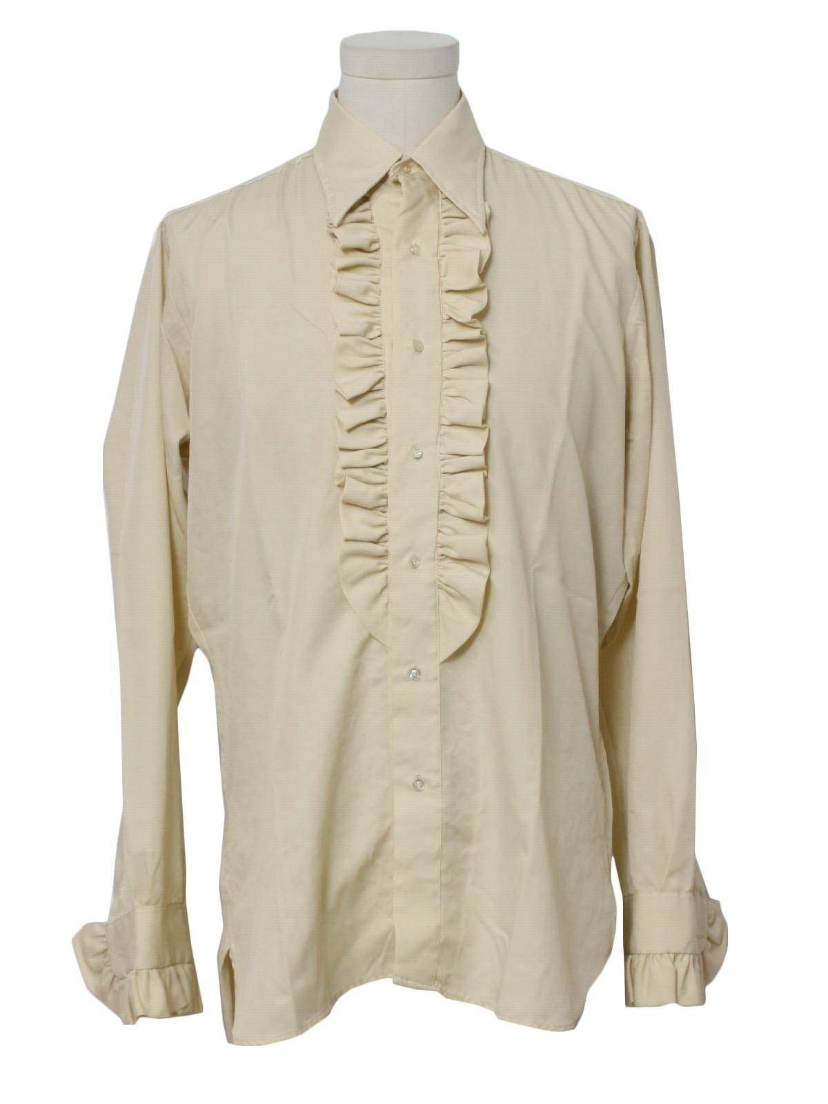 70s Shirt (Oscar De La Renta): 70s -Oscar De La Renta- Mens cream ...