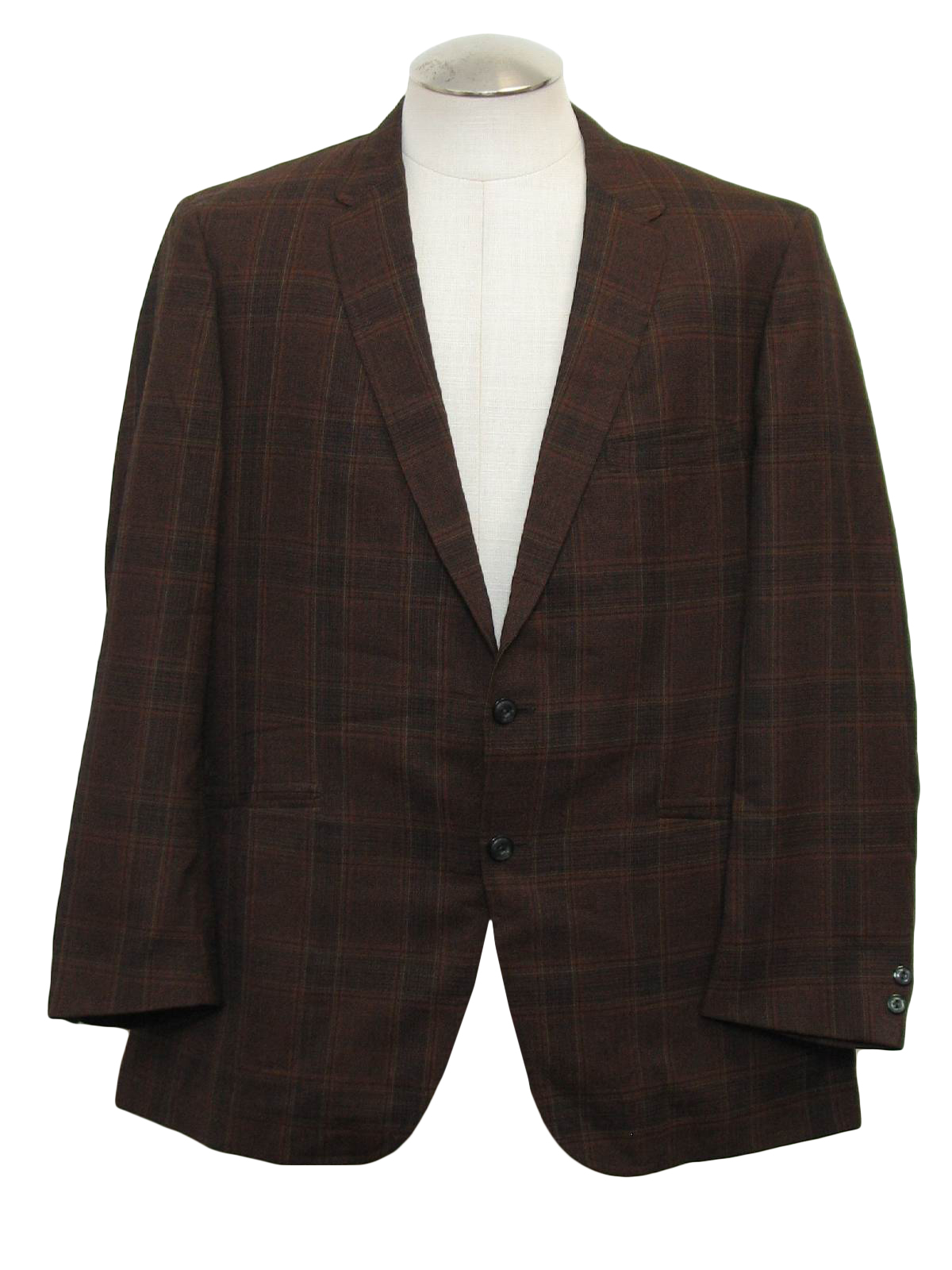 60s Jacket (Russells): 60s -Russells- Mens rust cast brown with black ...