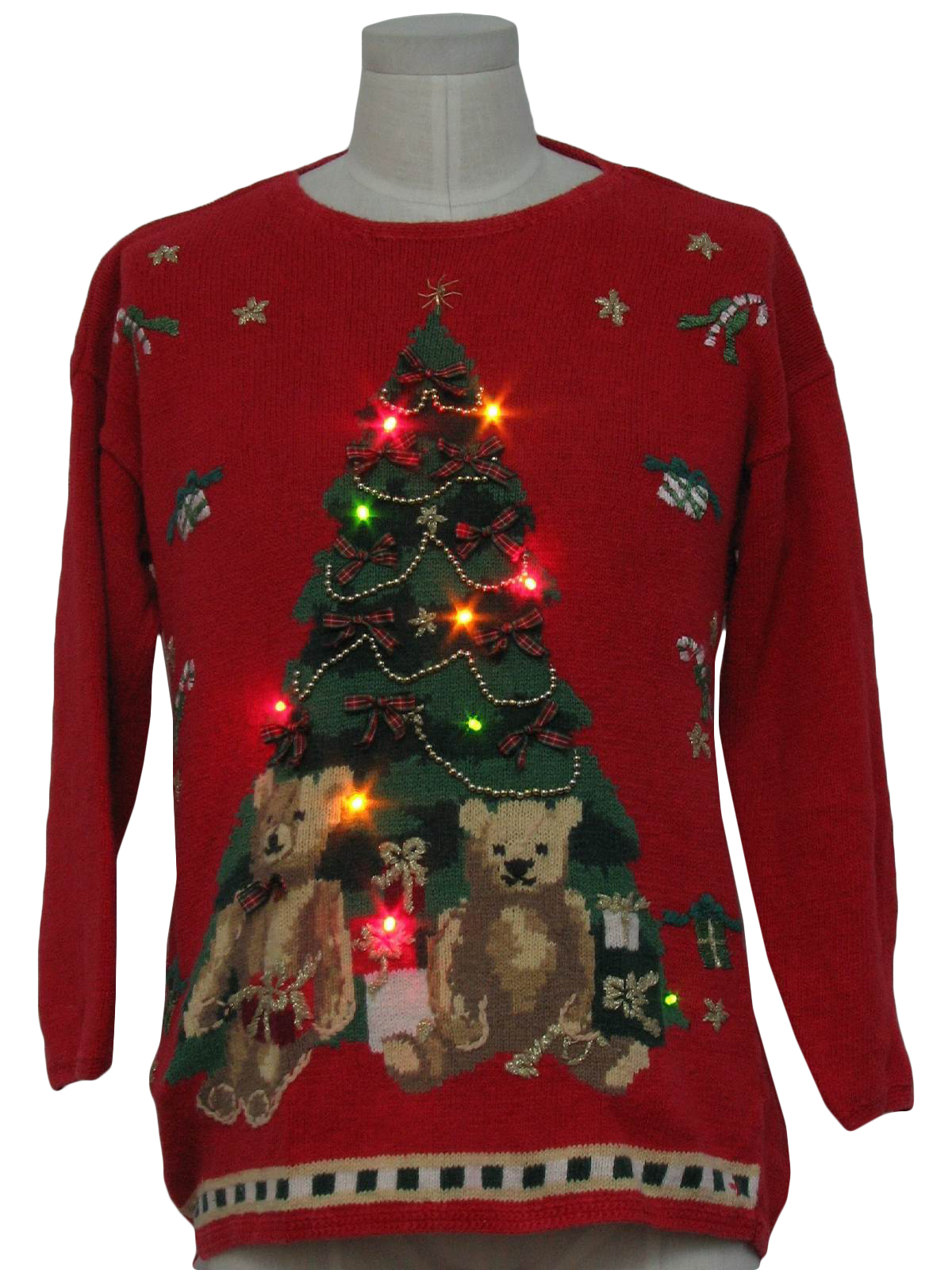 Ugly Lightup Christmas Sweater: -Nut Cracker- Unisex red background ...