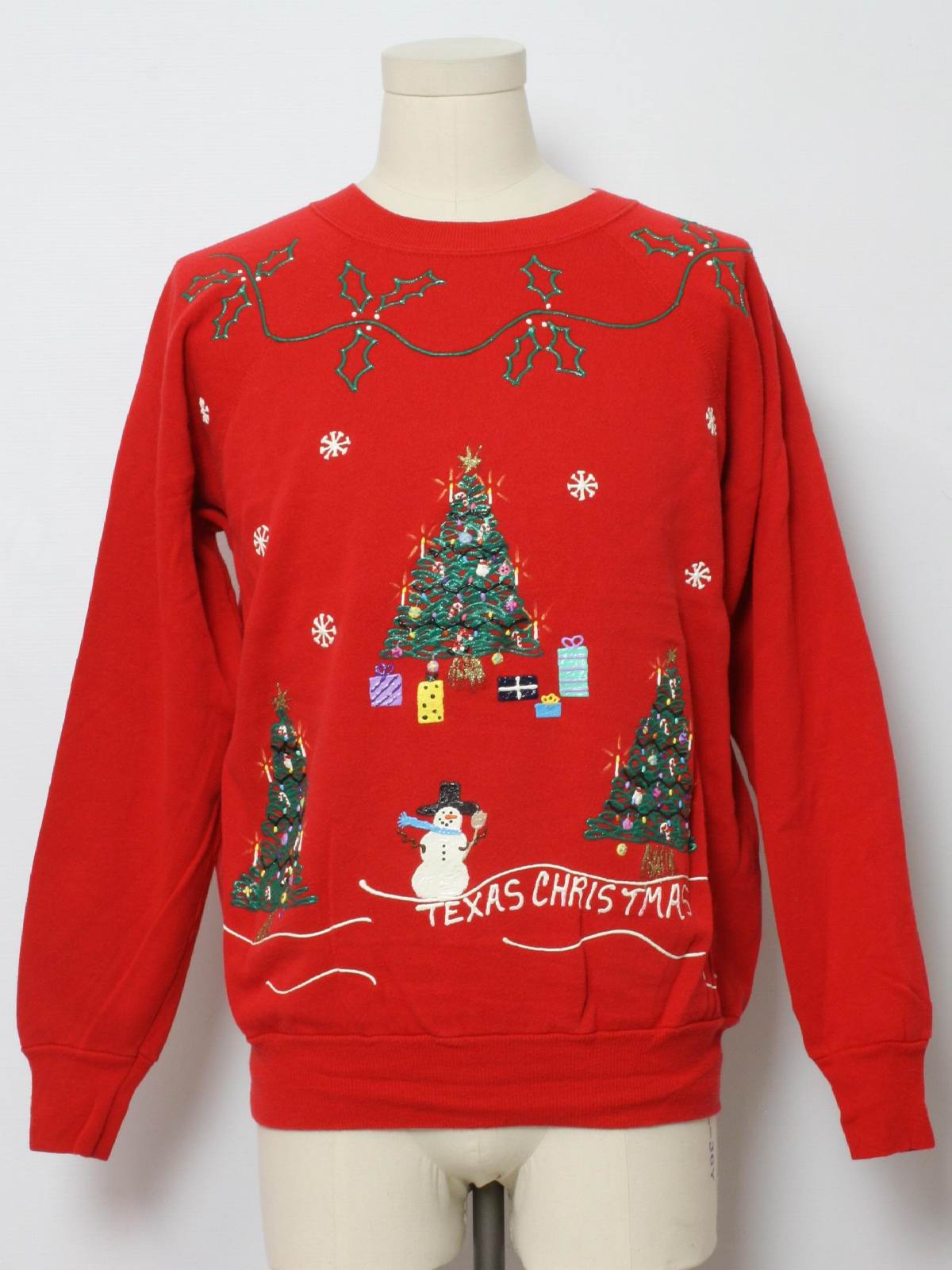 Vintage 80s Winter Cabin Puffy Paint Ugly Christmas Sweatshirt - The Ugly  Sweater Shop
