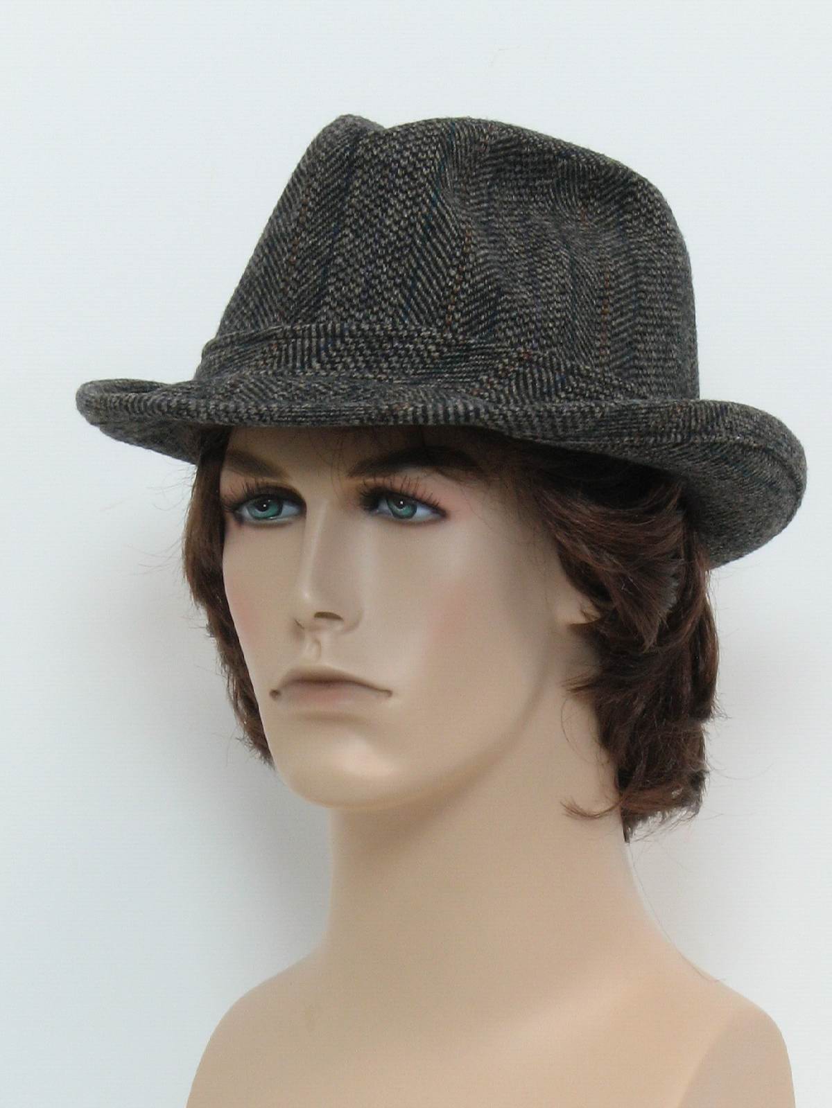 1980's Retro Hat: 80s -Pendleton- Mens heather gray background with ...