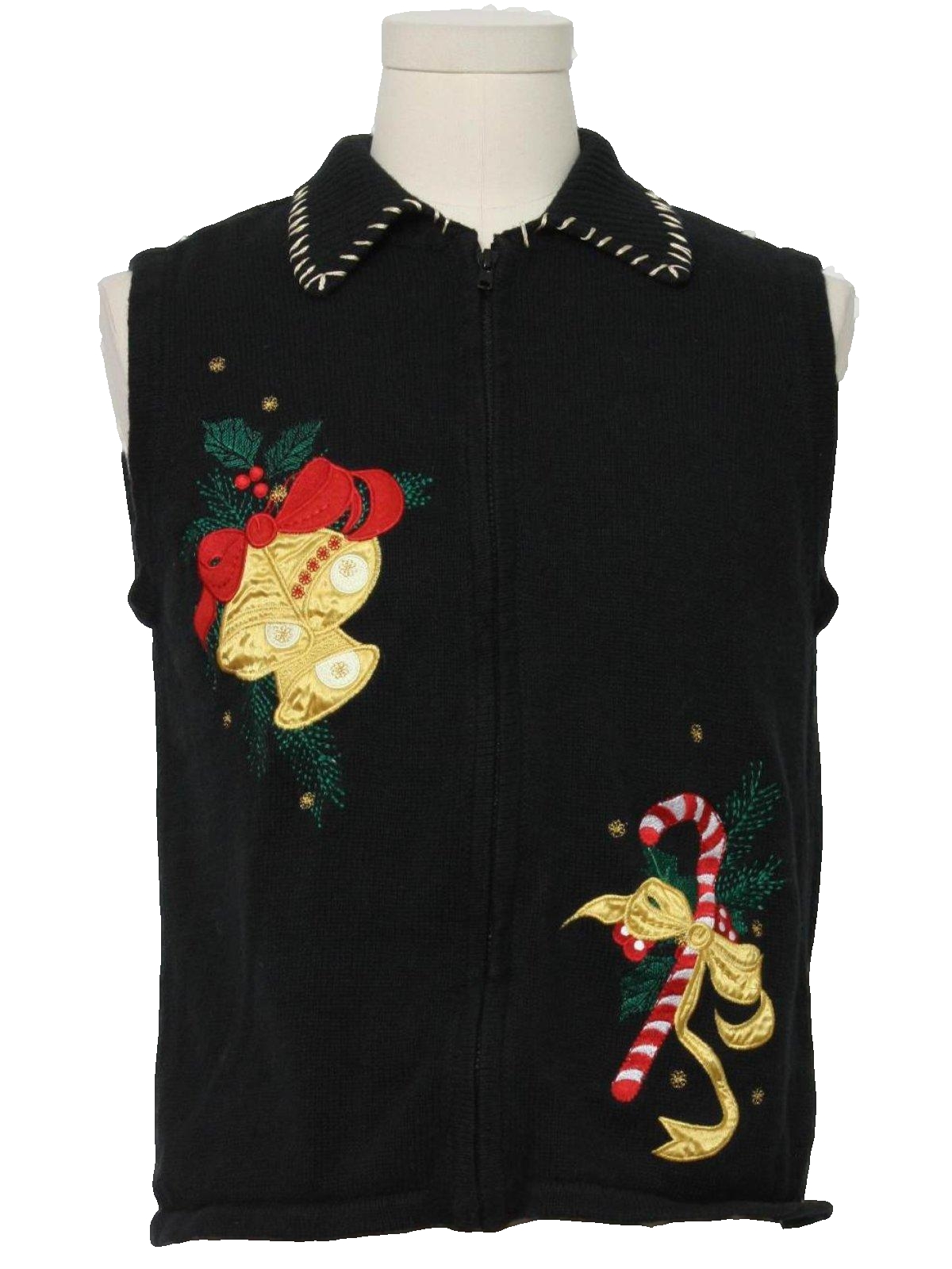 Womens Ugly Christmas Sweater Vest Blair Womens black