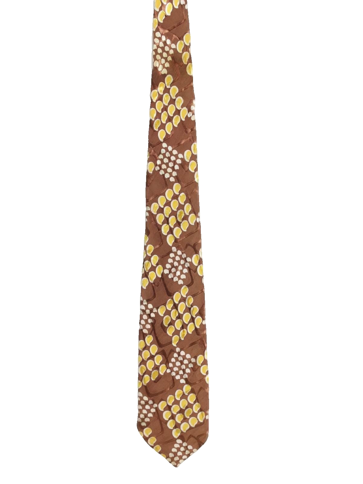 1940's Retro Neck Tie: 40s -Beau Brummel- Mens brown jacquard ...