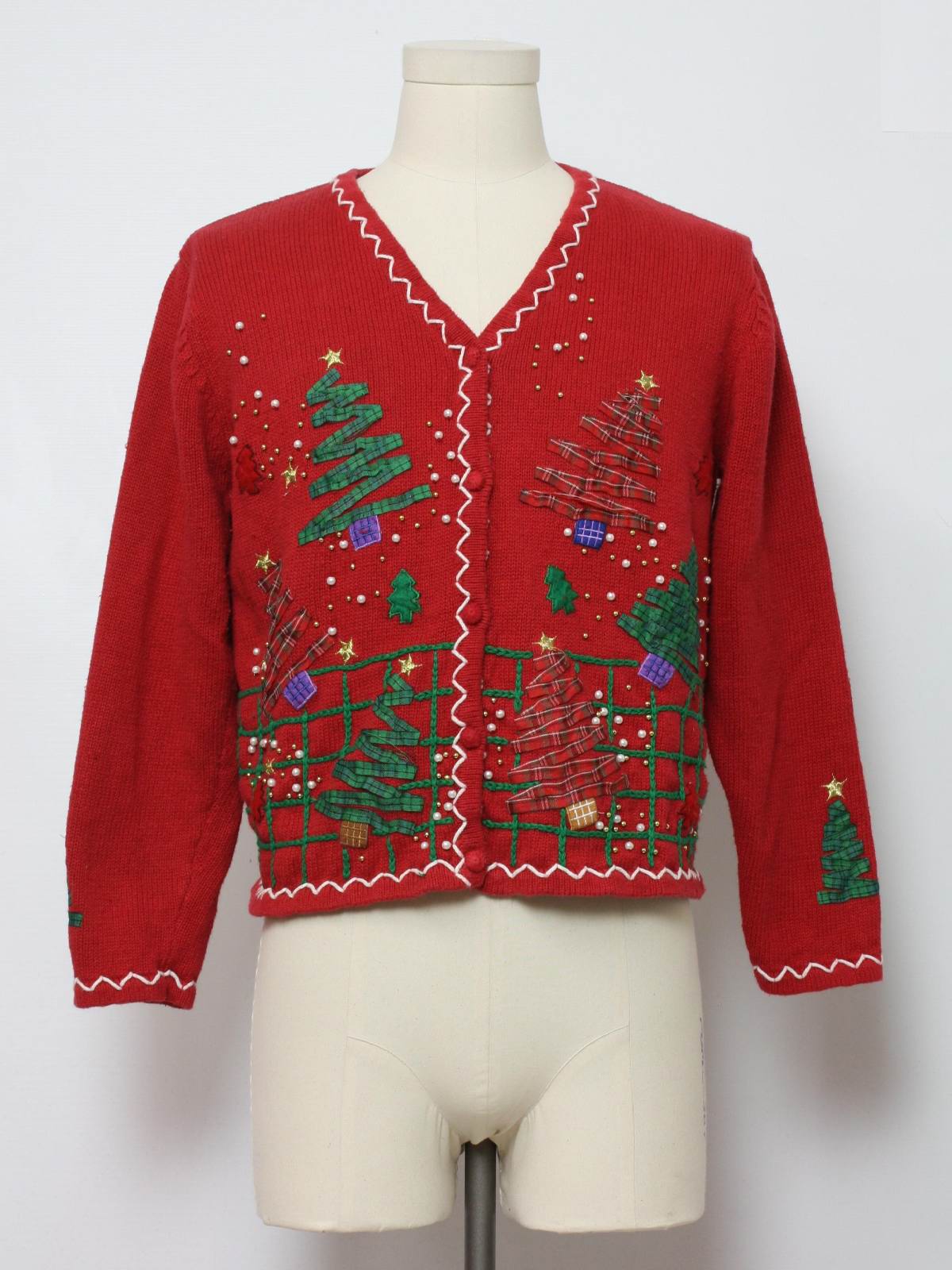 Womens Ugly Christmas Cardigan Sweater: -Designer Originals Studio ...