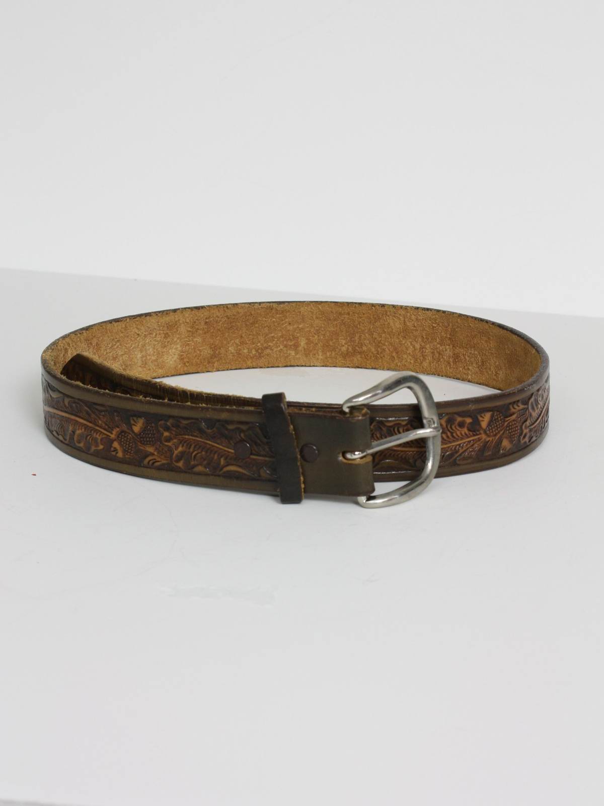 70s Vintage Missing Mark Belt: 70s -Missing Mark- Mens shaded brown ...