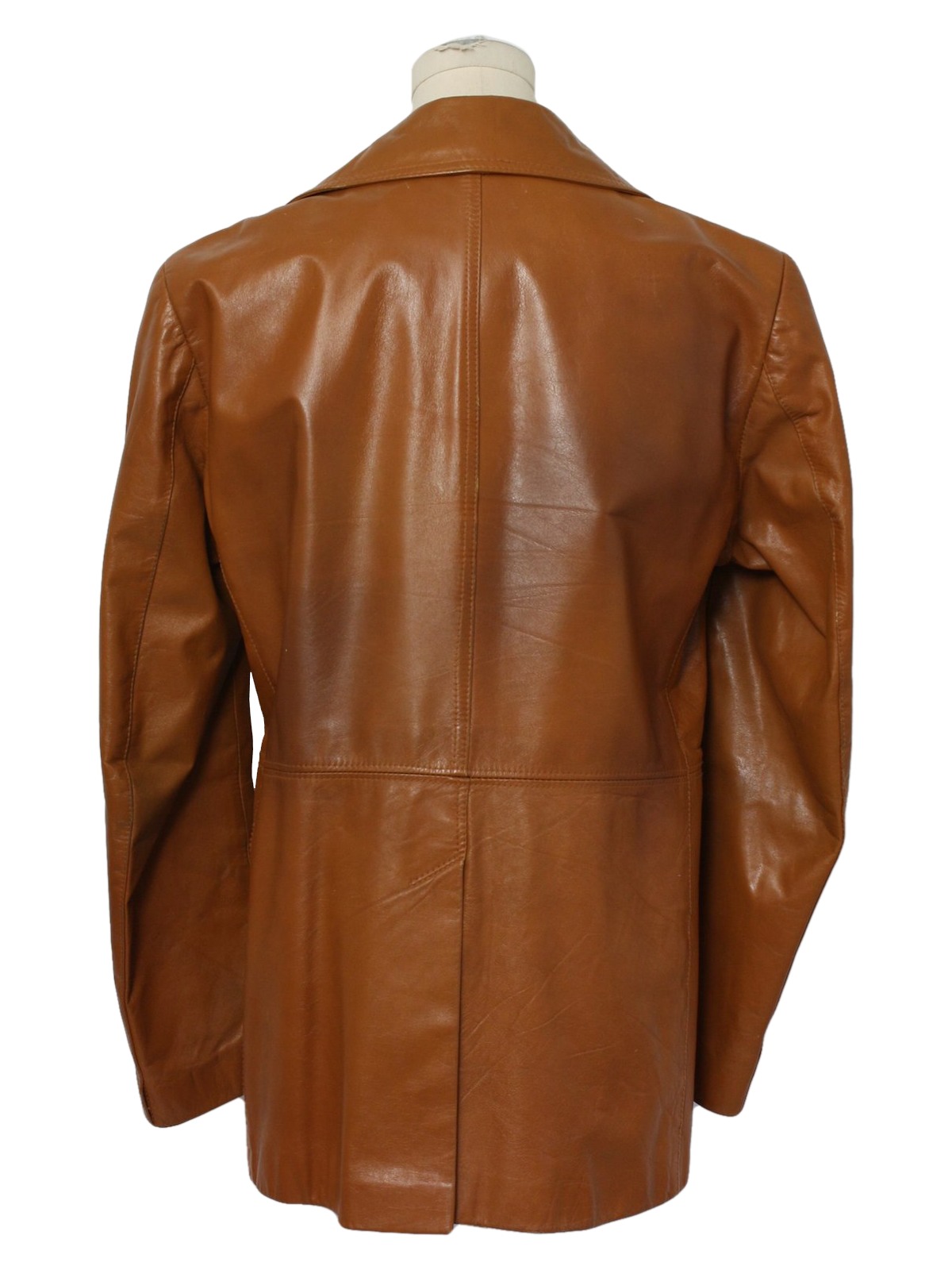 Seventies Vintage Leather Jacket: 70s -Safari Leather Los Angeles- Mens ...