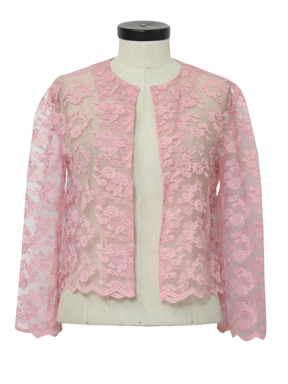Eighties Vintage Jacket: 80s -Home Sewn- Womens mauve pink, polyester ...