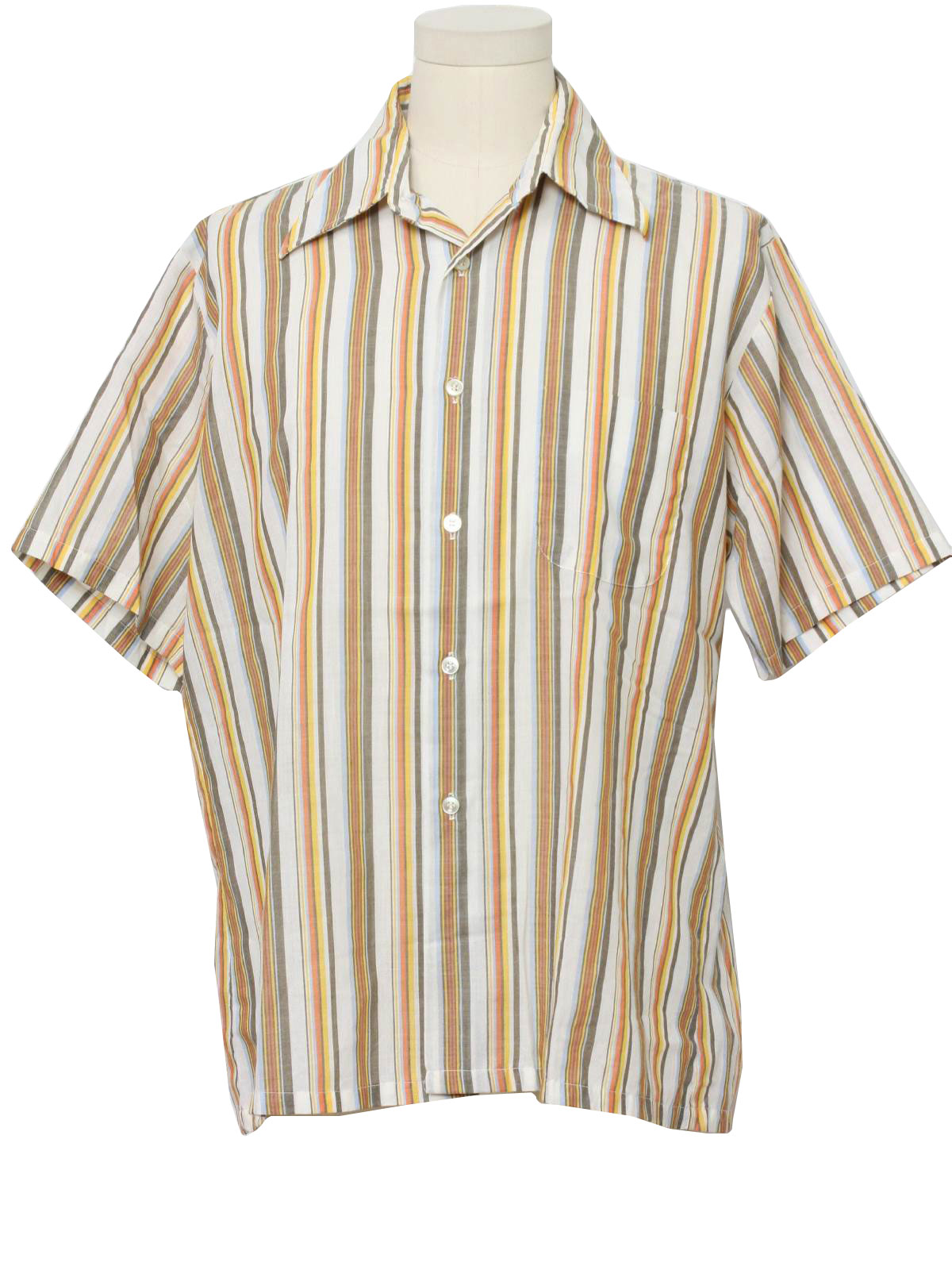 Retro 70's Shirt: 70s -Par Elegance- Mens off white, sandy yellow ...