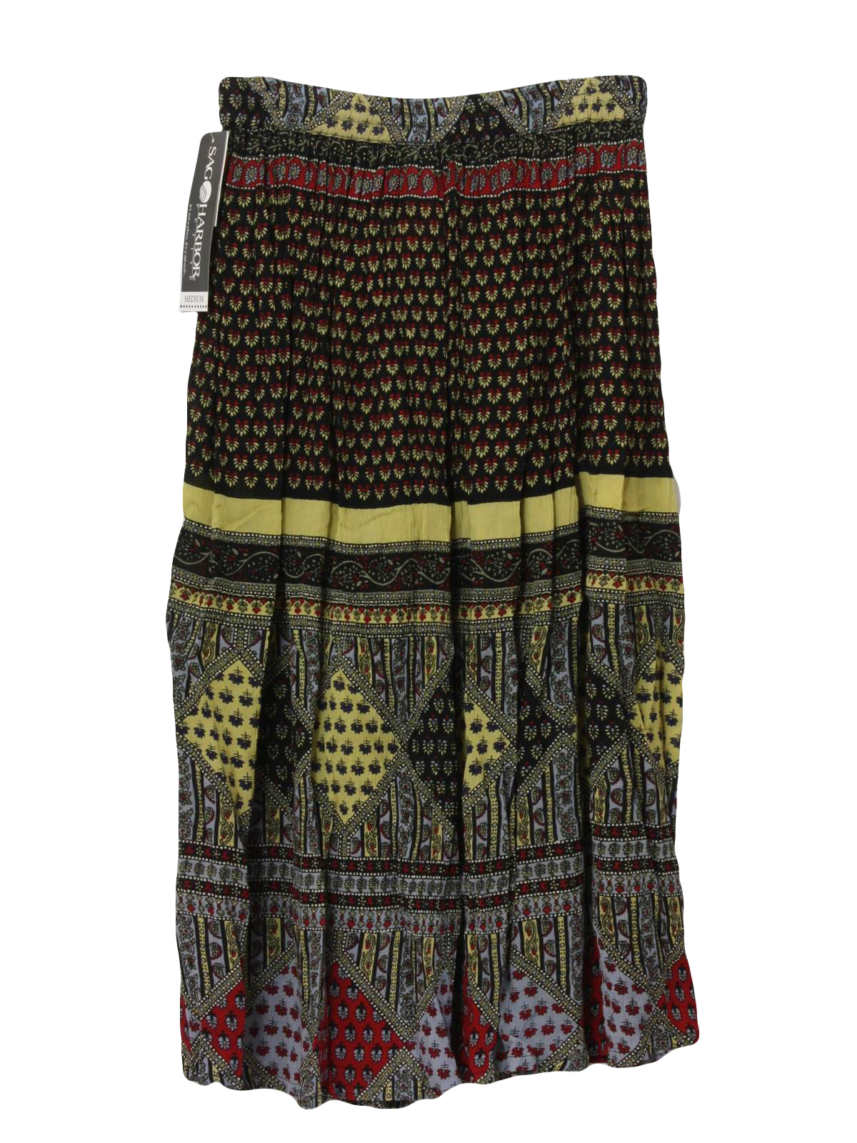 90's Sag Harbor Hippie Skirt: 90s -Sag Harbor- Womens black background ...