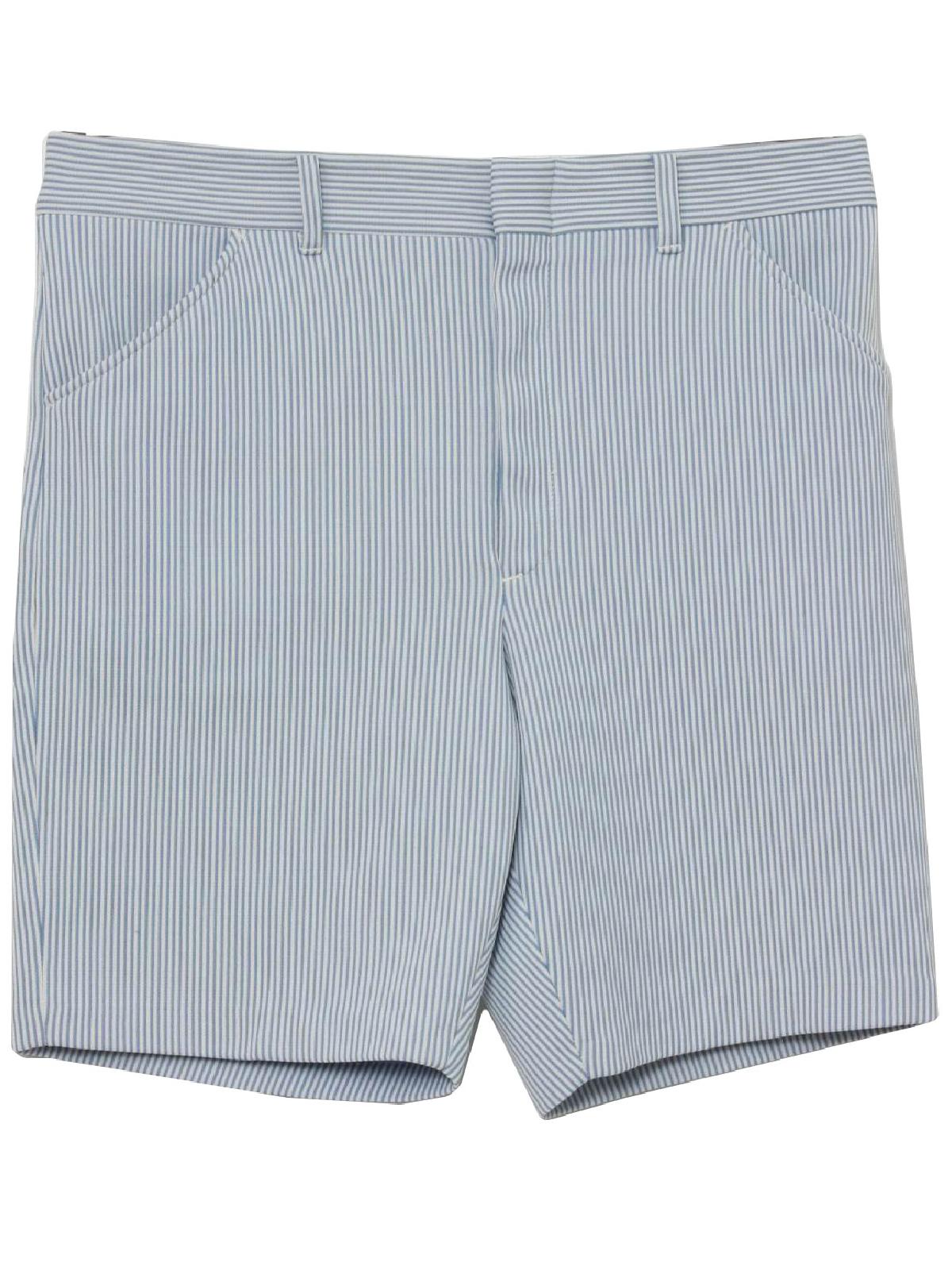70's Vintage Shorts: 70s -Haband- Mens off white and light blue ...