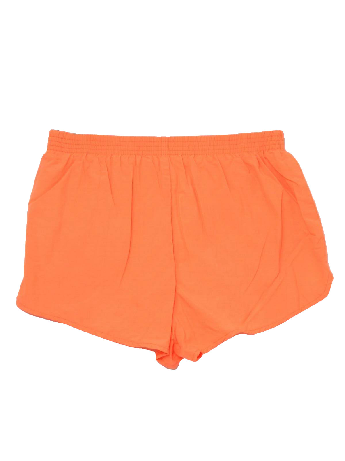 Vintage 80s Shorts: 80s -TriFit- Mens day glow orange background nylon ...