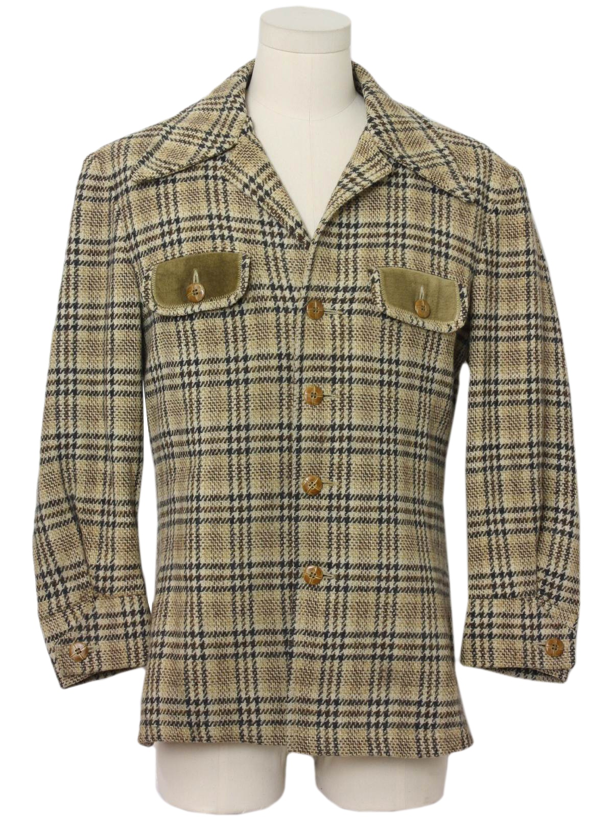 70's a robert lewis idea Jacket: 70s -a robert lewis idea- Mens tan ...