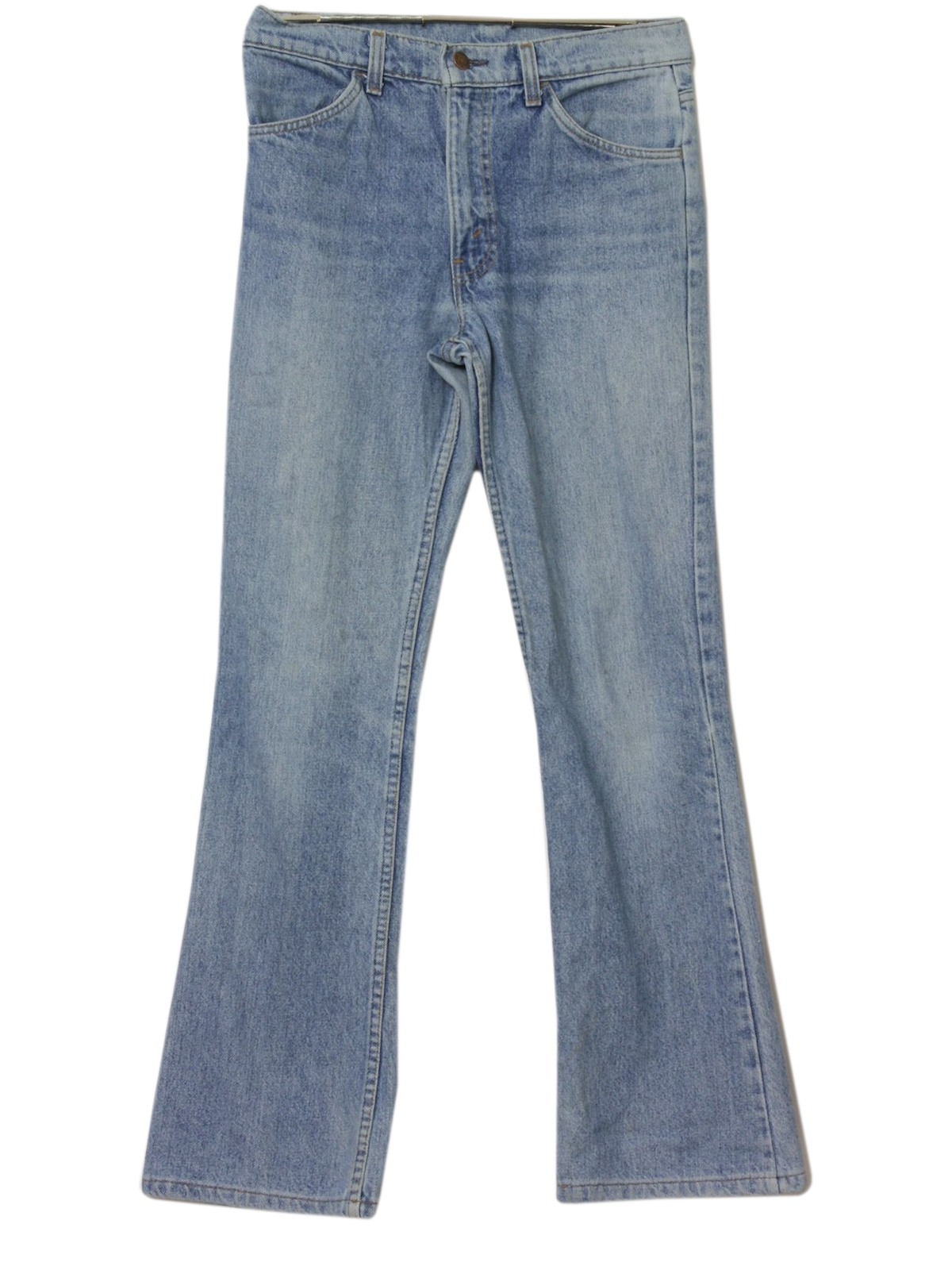 1970's Retro Flared Pants / Flares: 70s -Levis- Mens well worn light ...