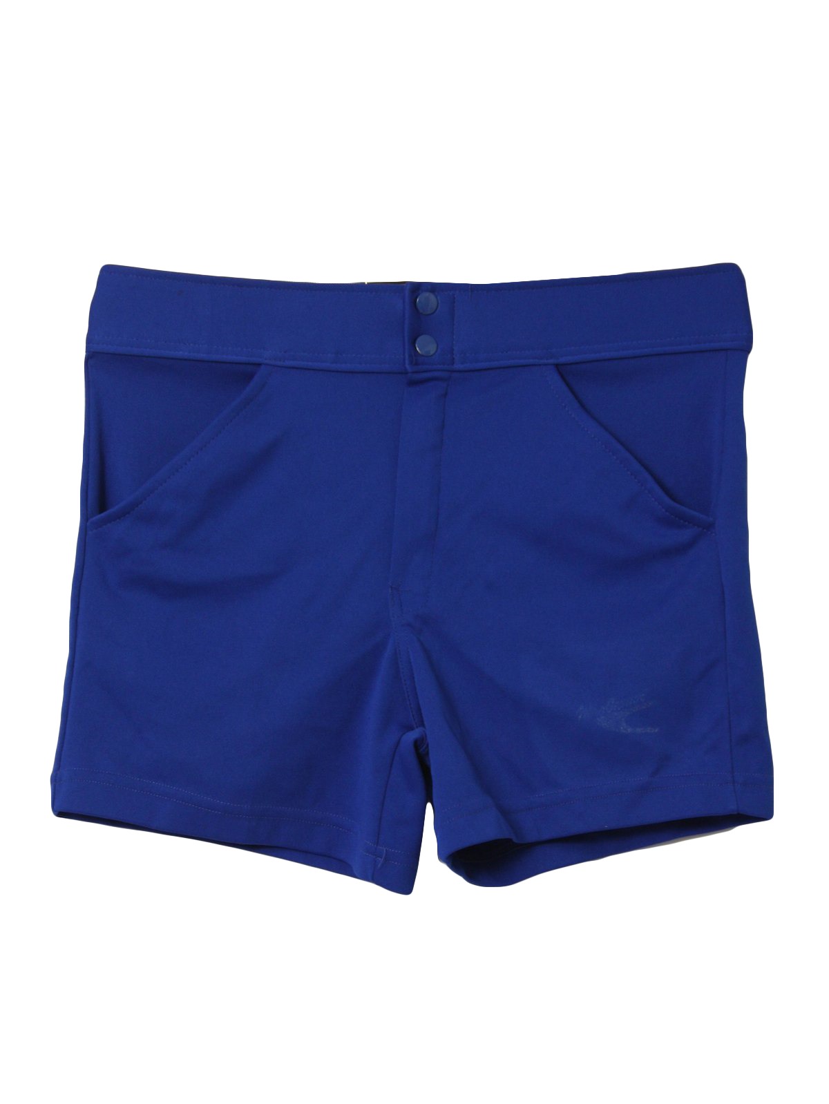 Retro 80's Shorts: 80s -Worn Label- Mens blue background stretch weave ...