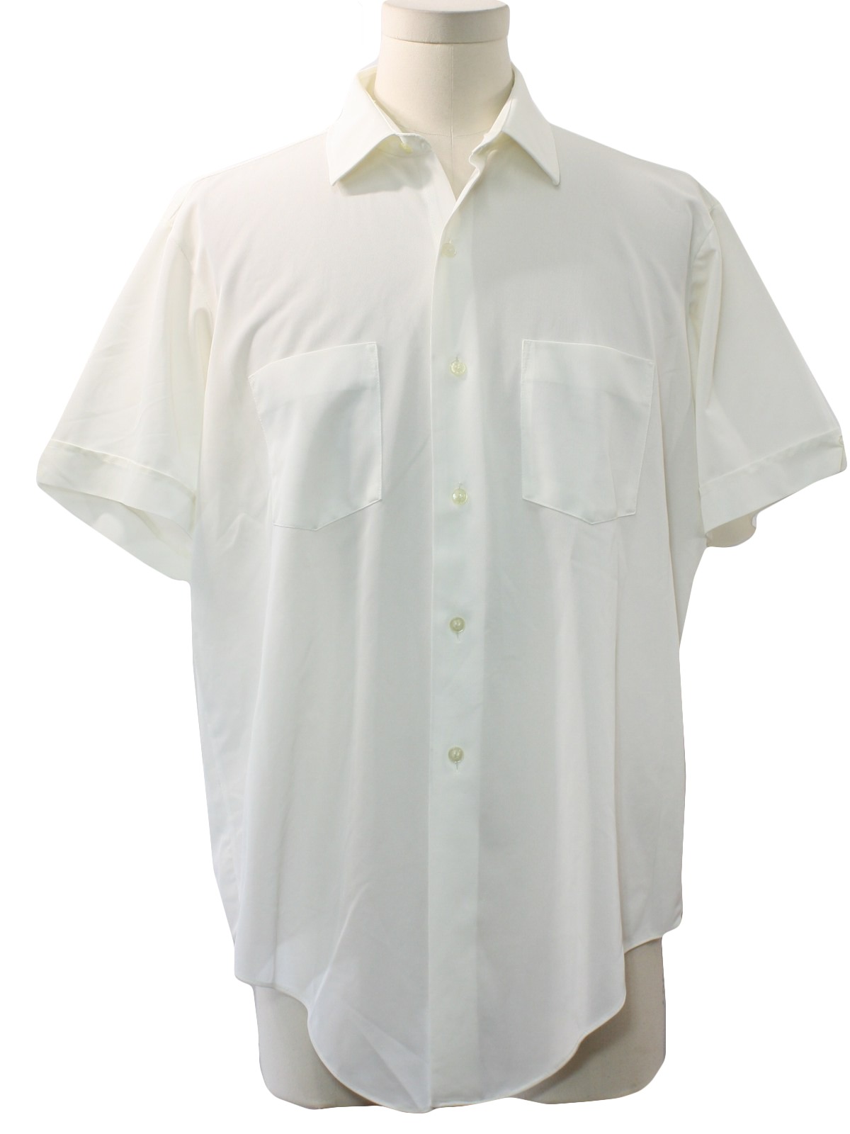Miralene 1960s Vintage Shirt: Early 60s -Miralene- Mens white polyester ...