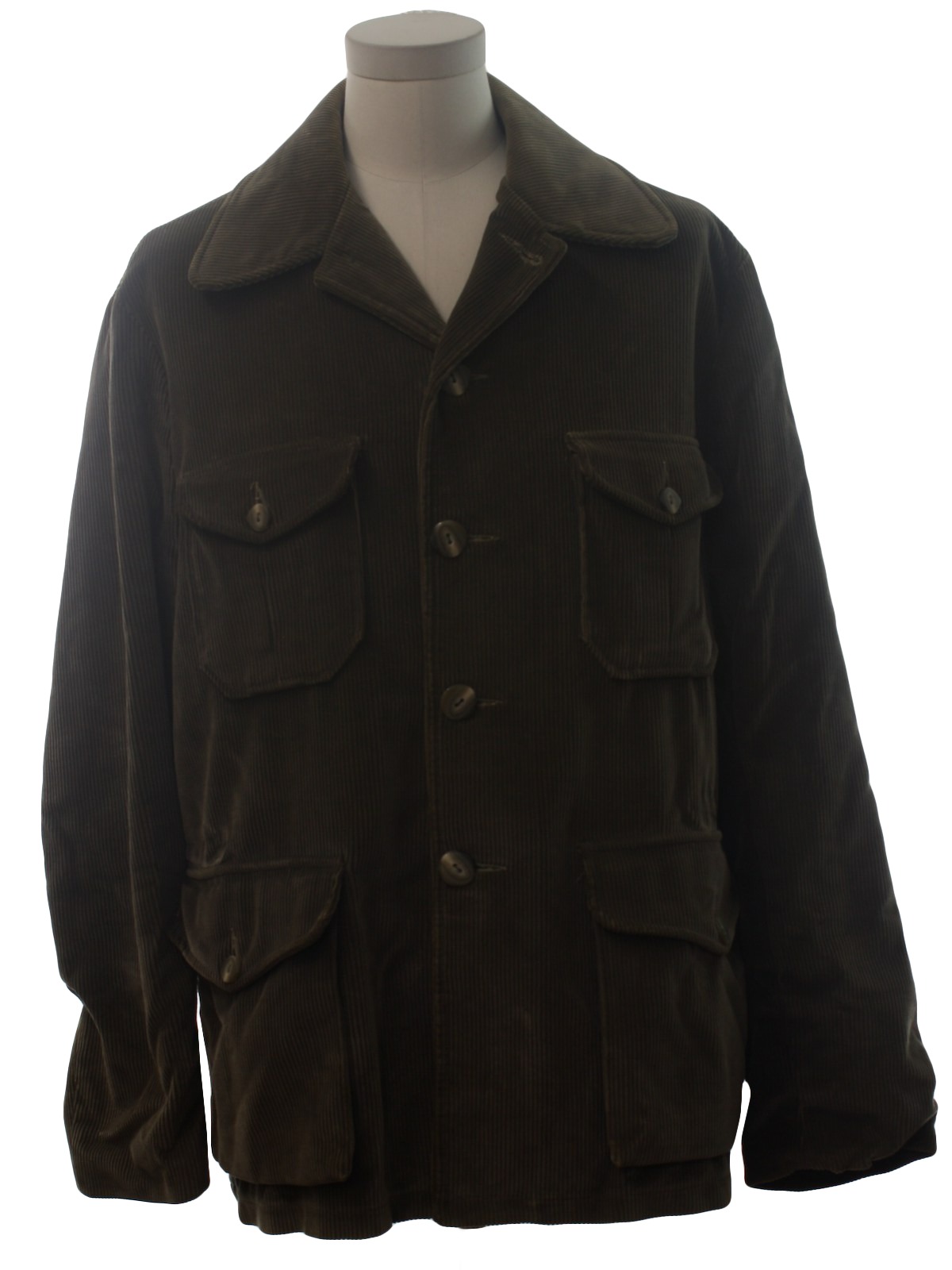 Vintage 1960's Jacket: Late 60s -L.L. Bean- Mens dusty clay green wide ...