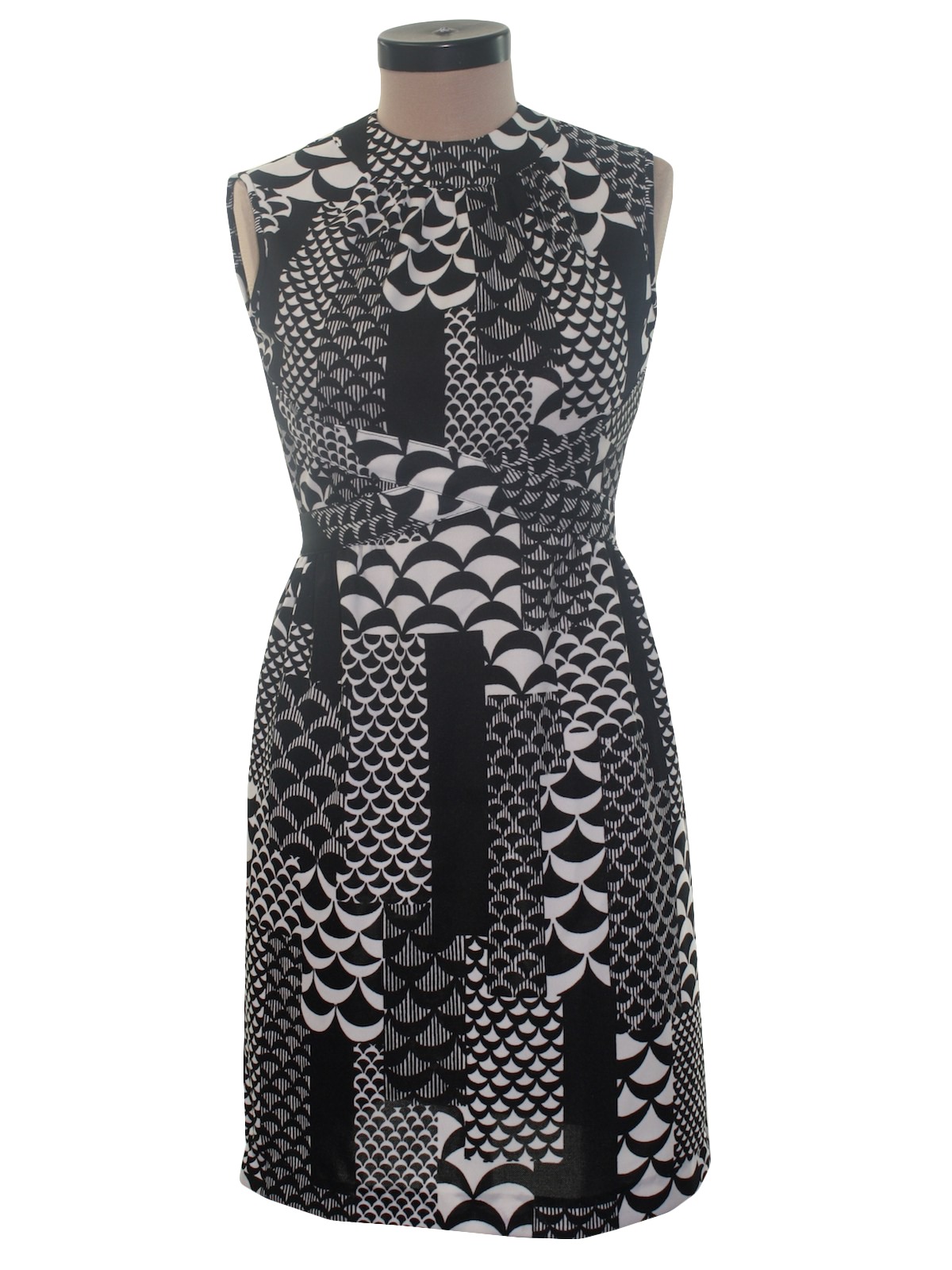Leslie Fay Seventies Vintage Dress: 70s -Leslie Fay- Womens black and ...
