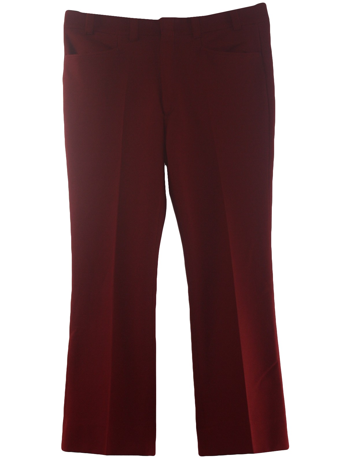 Vintage Roper 70's Pants: 70s -Roper- Mens dark red solid colored nubby ...