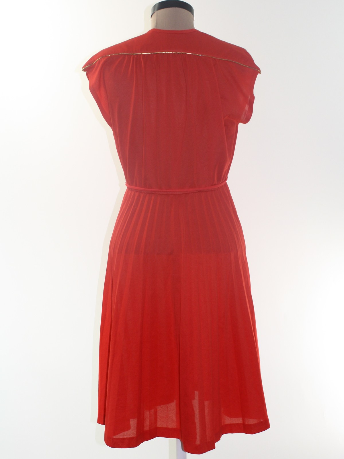 Retro Seventies Disco Dress: 70s -Vicky Vaughn- Womens red and metallic ...